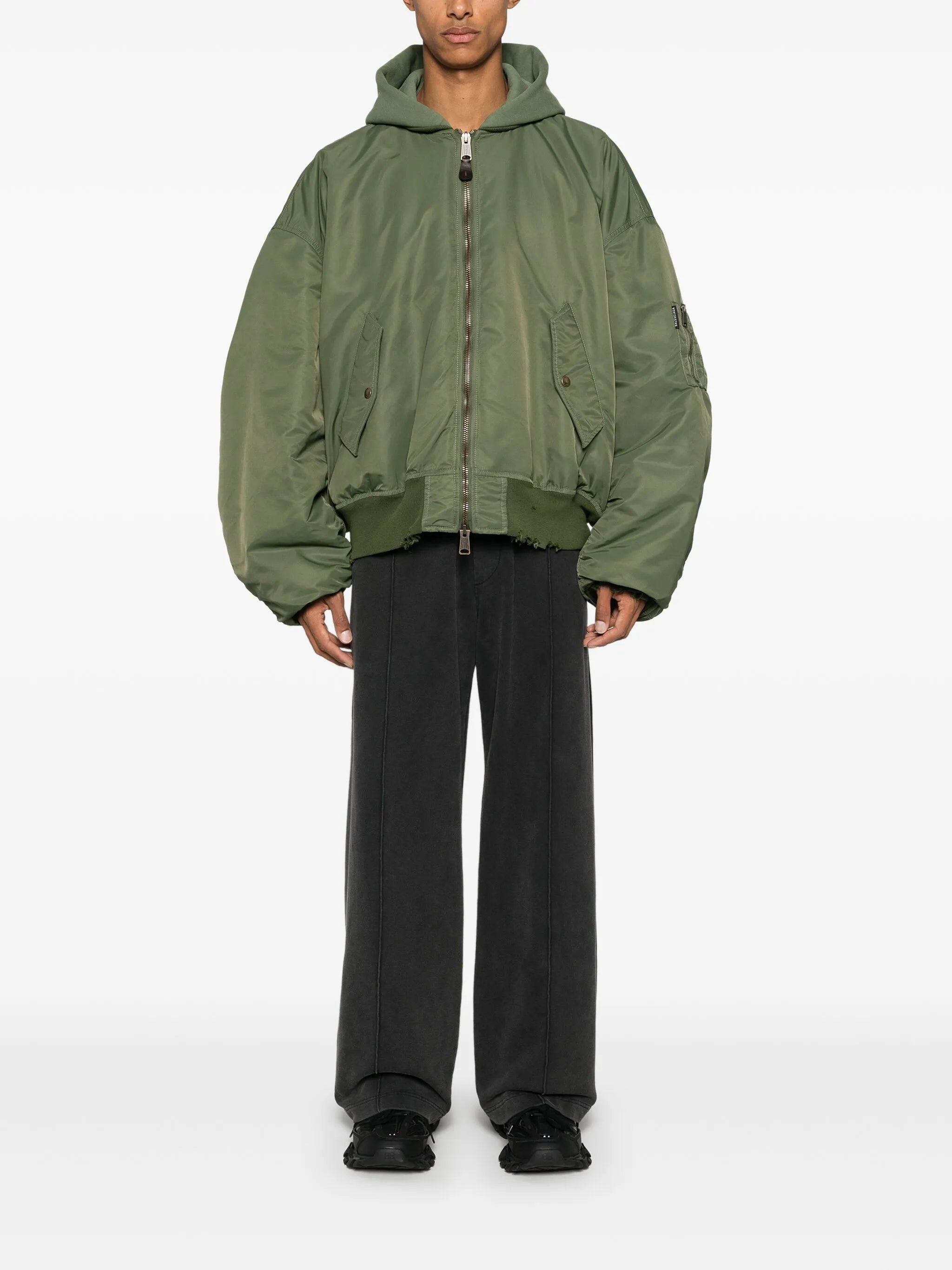 distressed bomber jacket