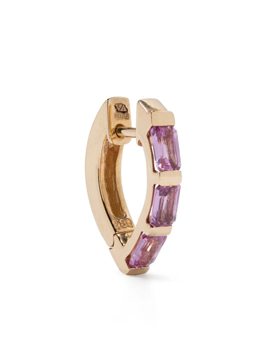 14kt yellow gold Creo pink diamond earring