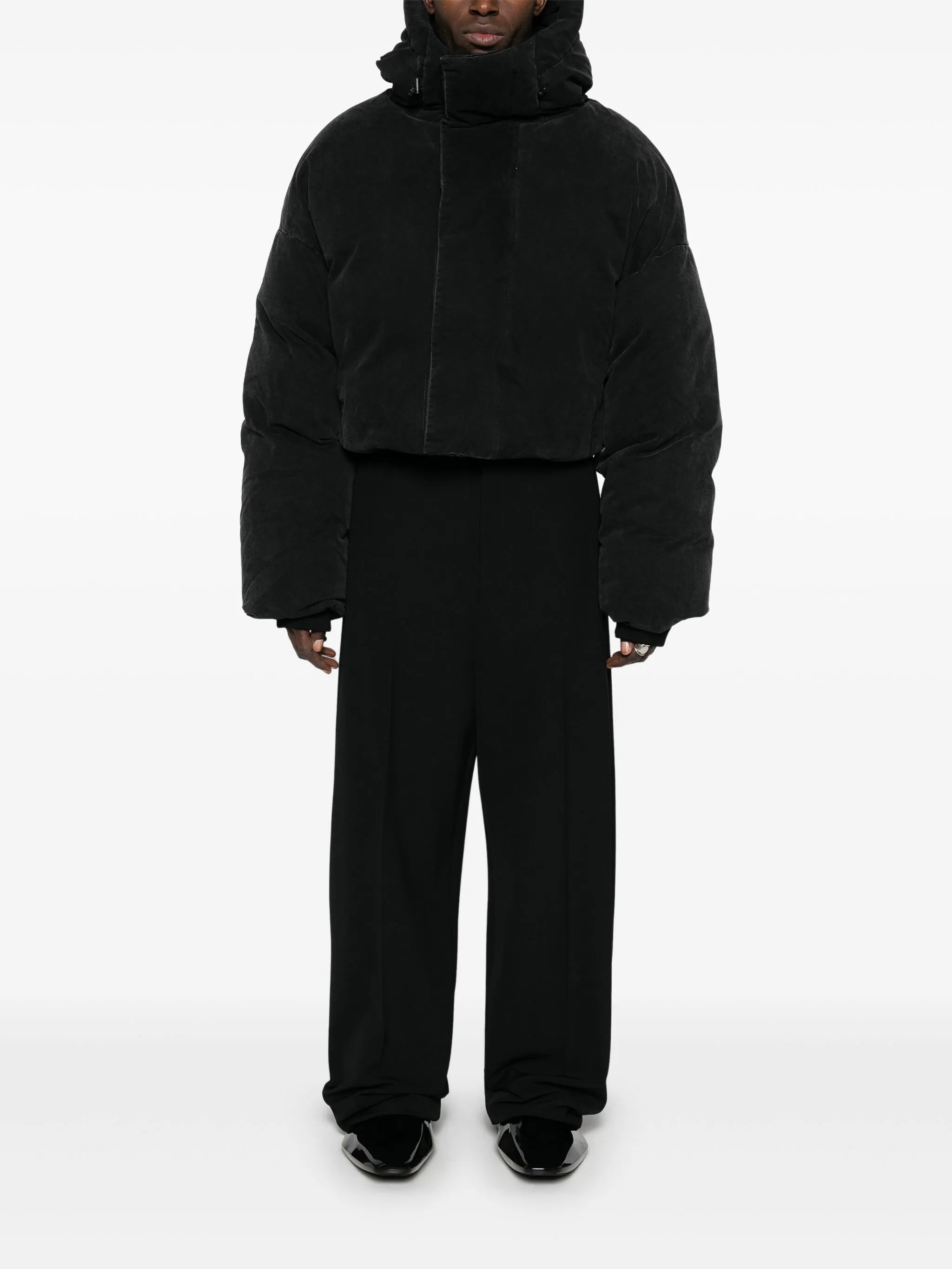 hooded puffer jacket