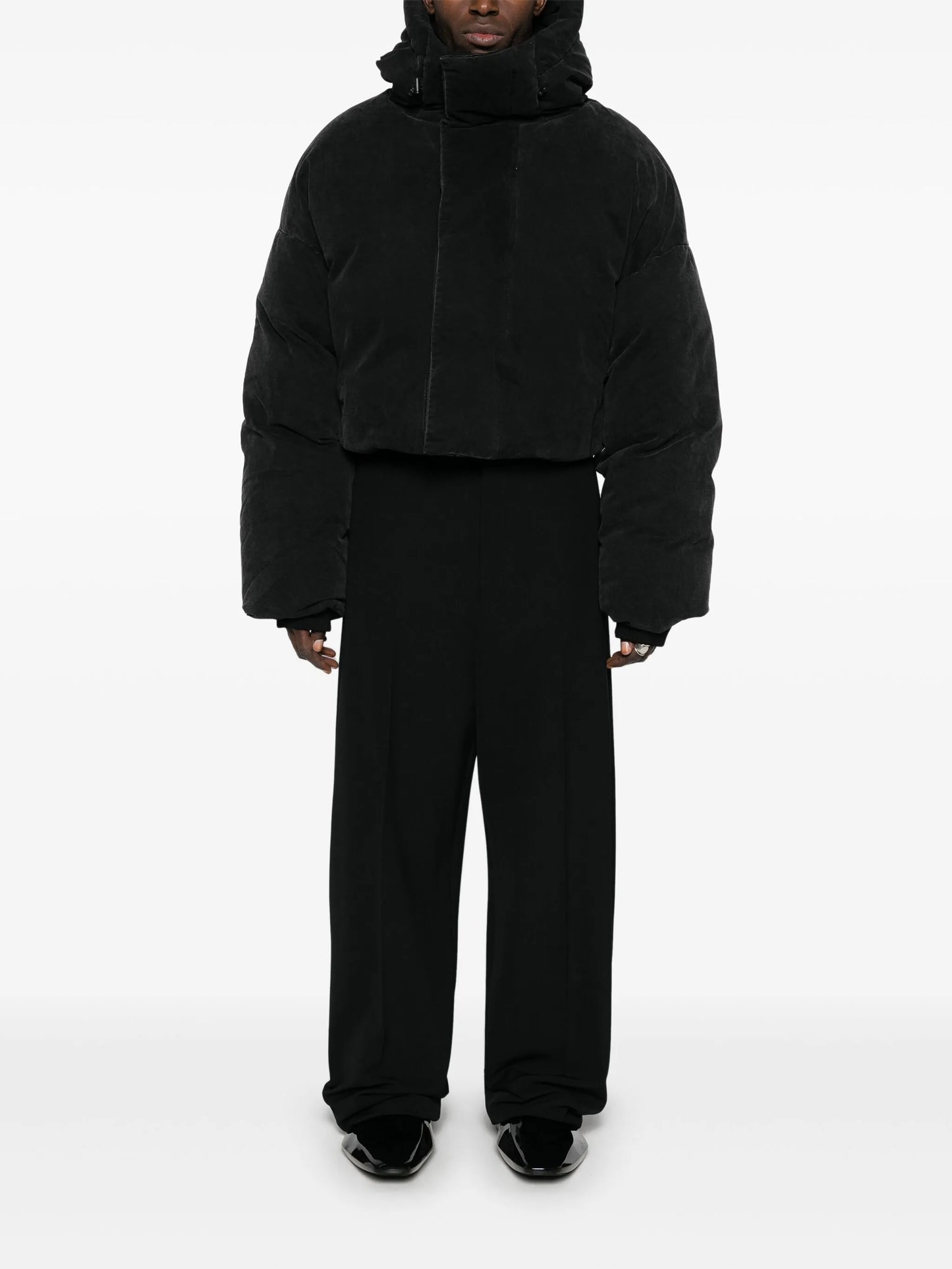 hooded puffer jacket