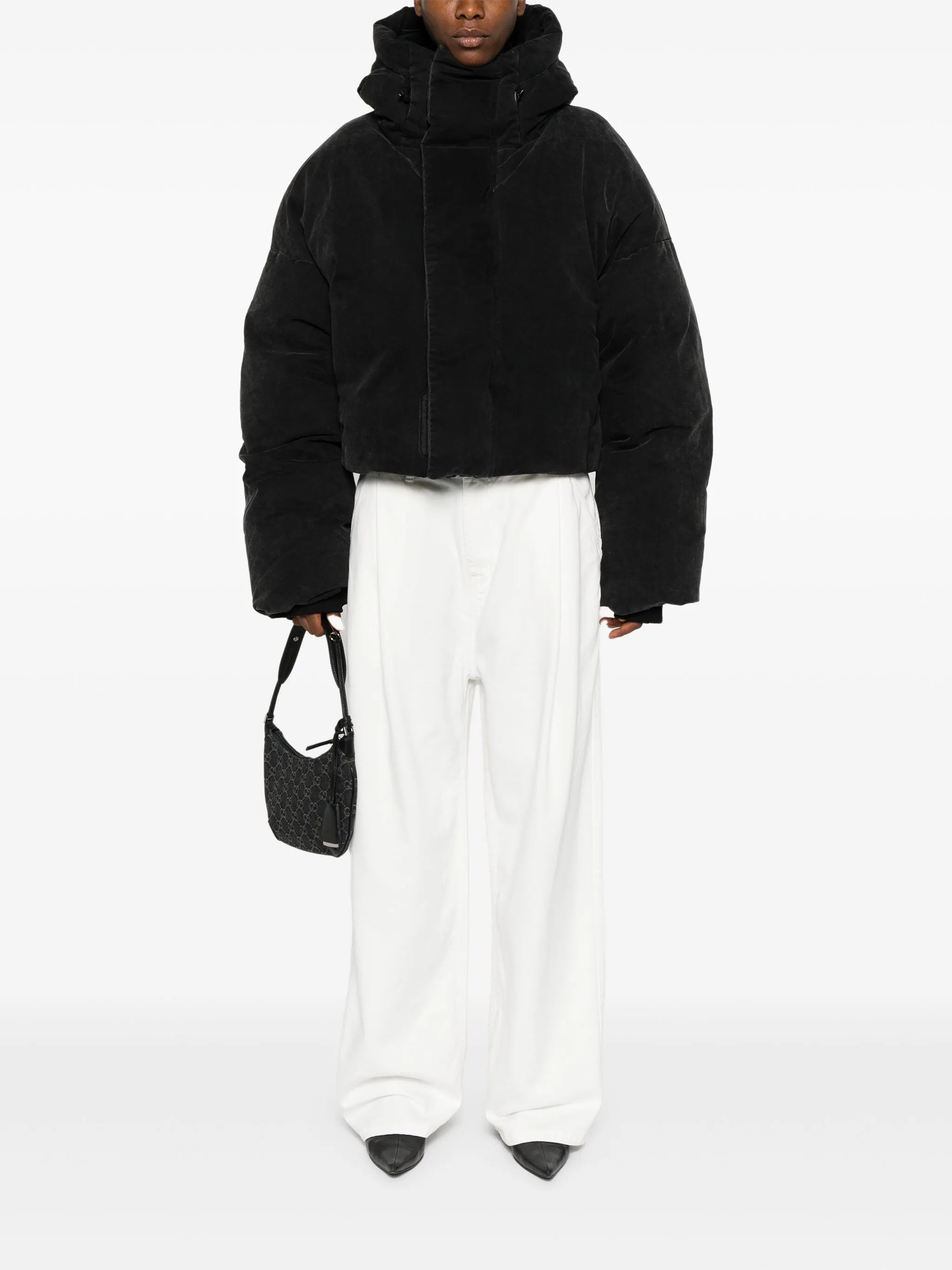 hooded puffer jacket
