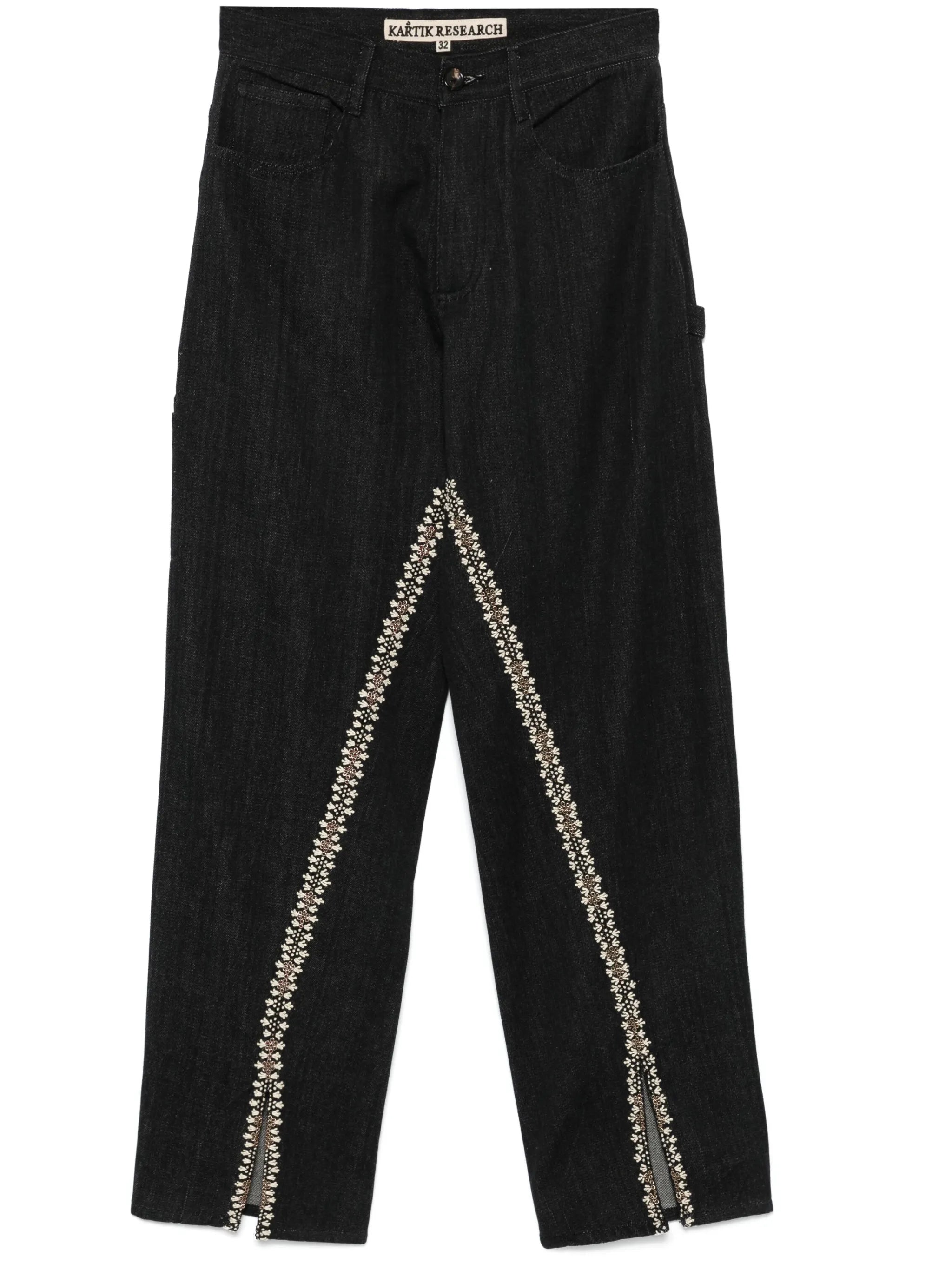 split wide jeans