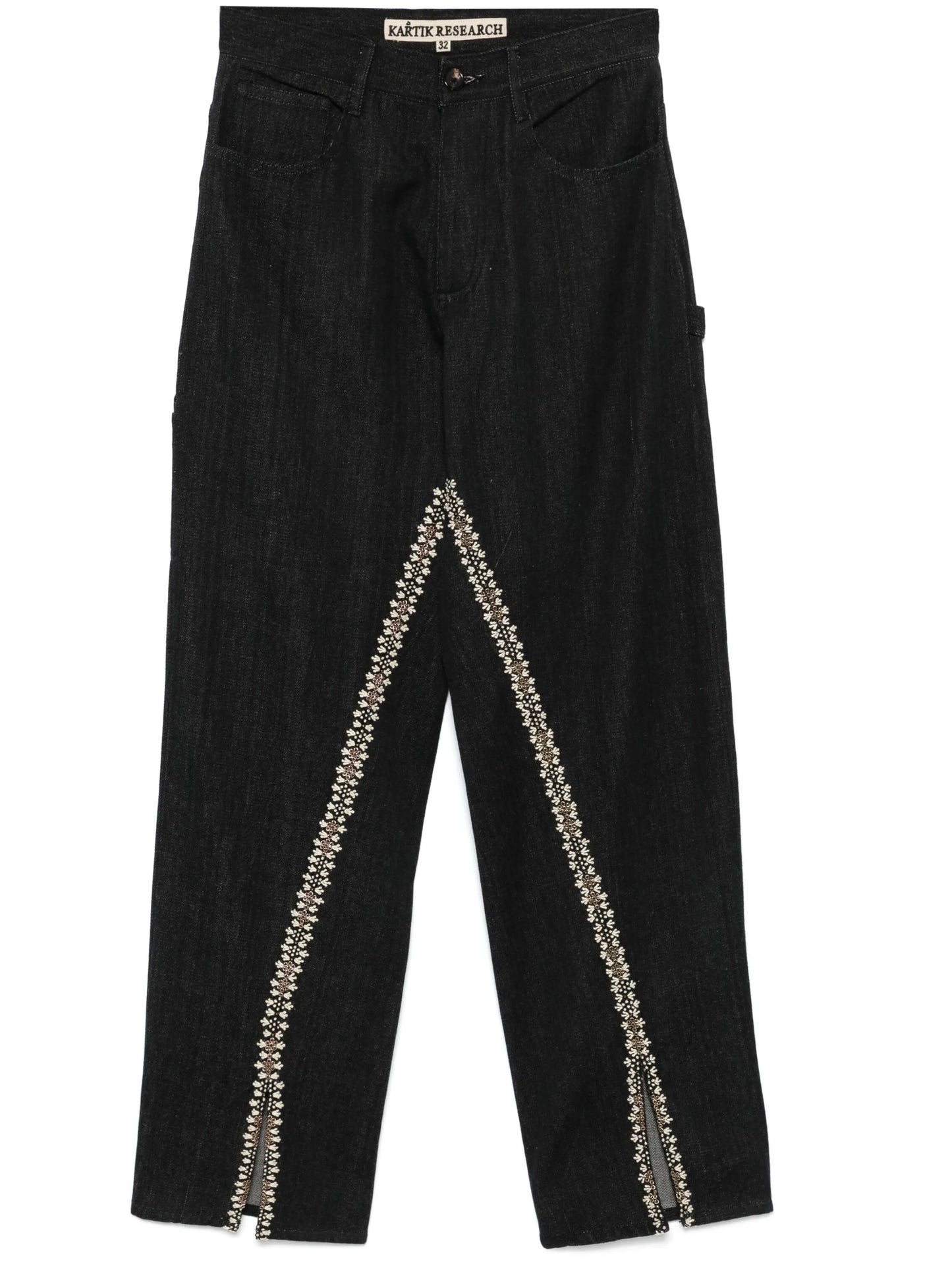 split wide jeans