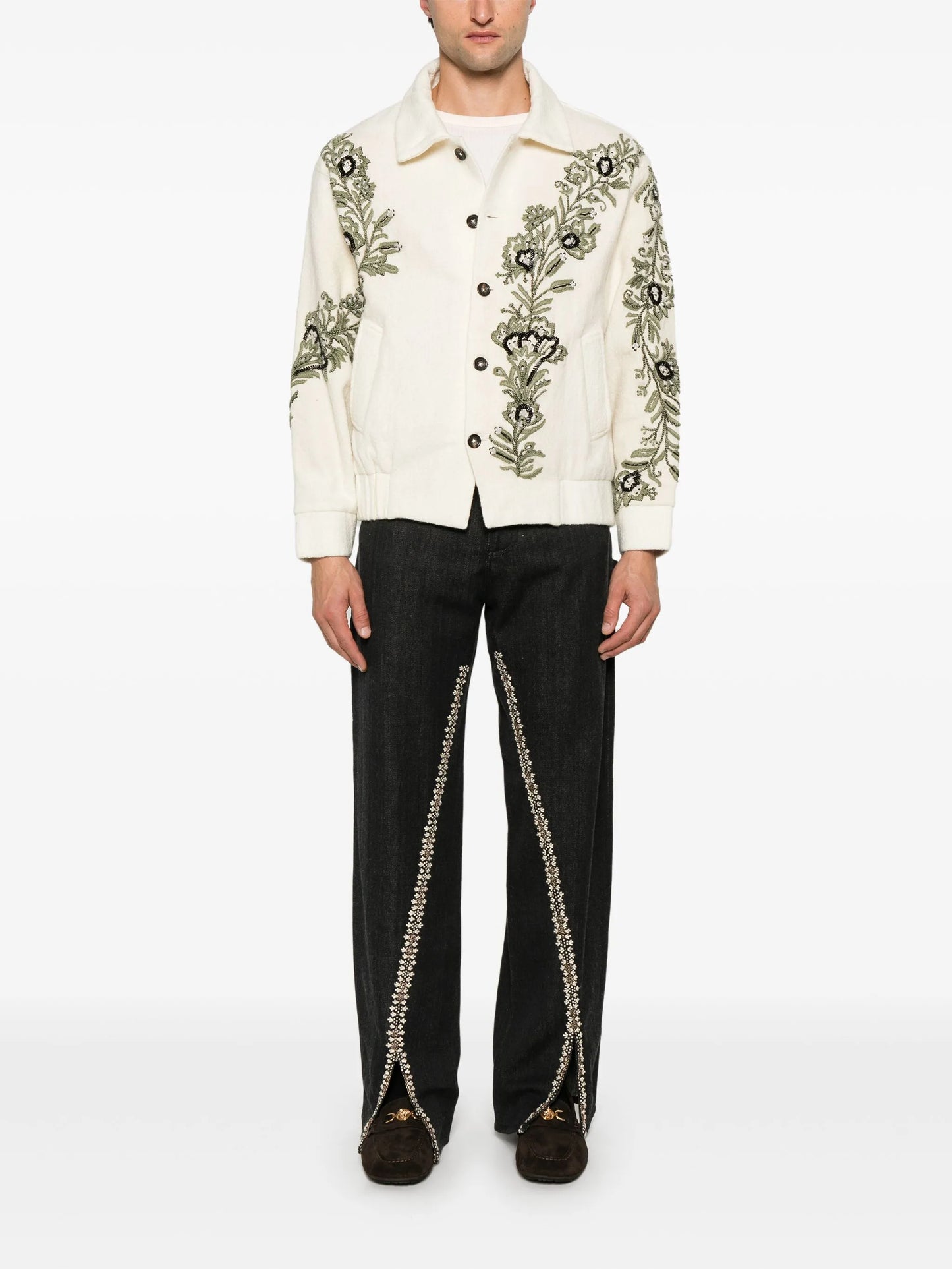 split wide jeans