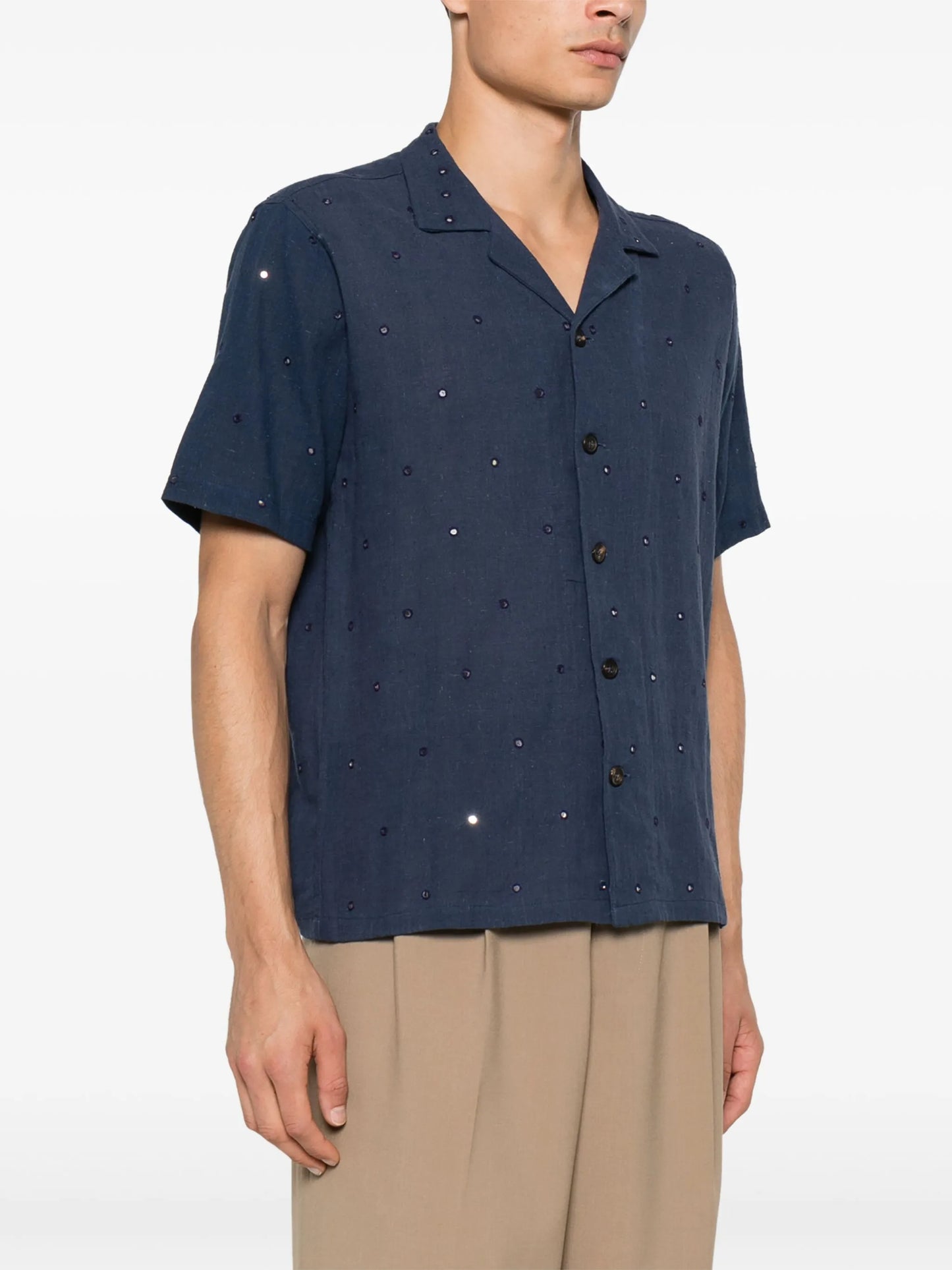 mirror-detailing shirt