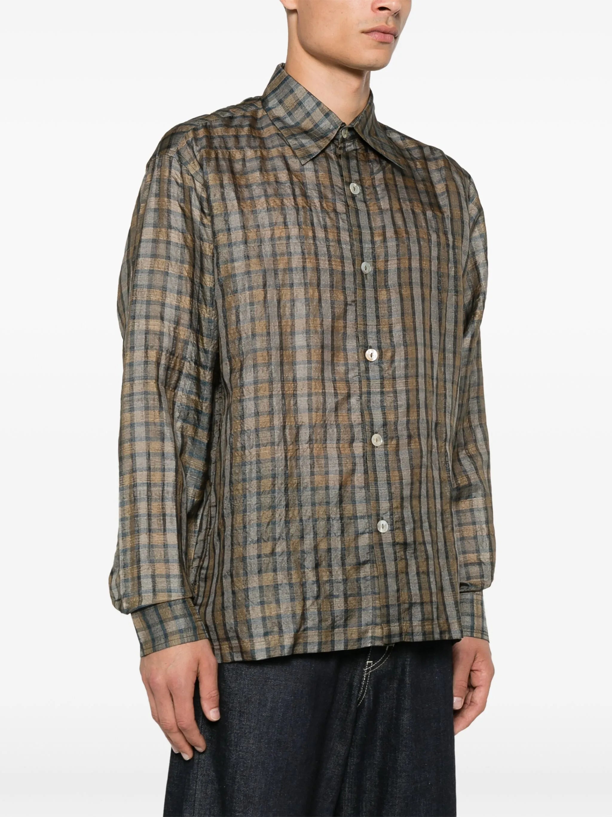 check-pattern shirt