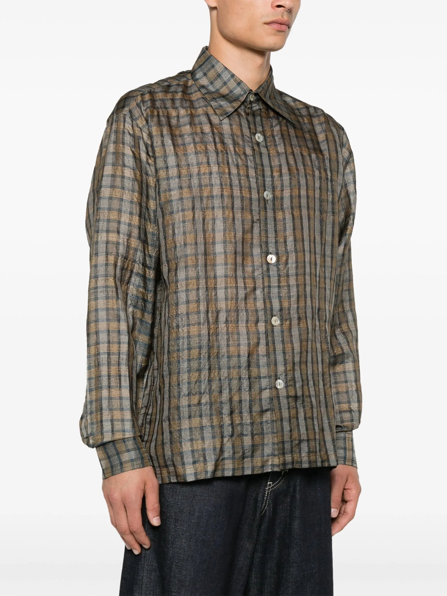 check-pattern shirt