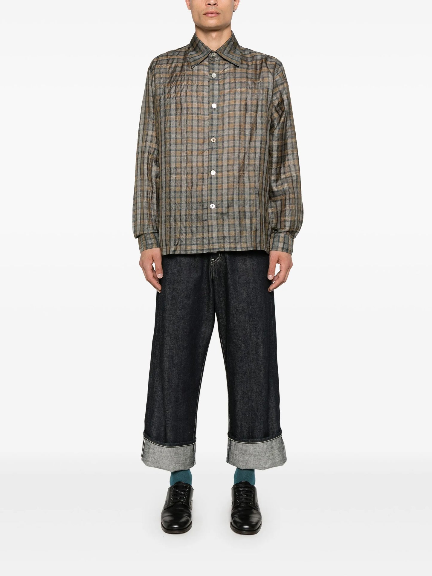 check-pattern shirt