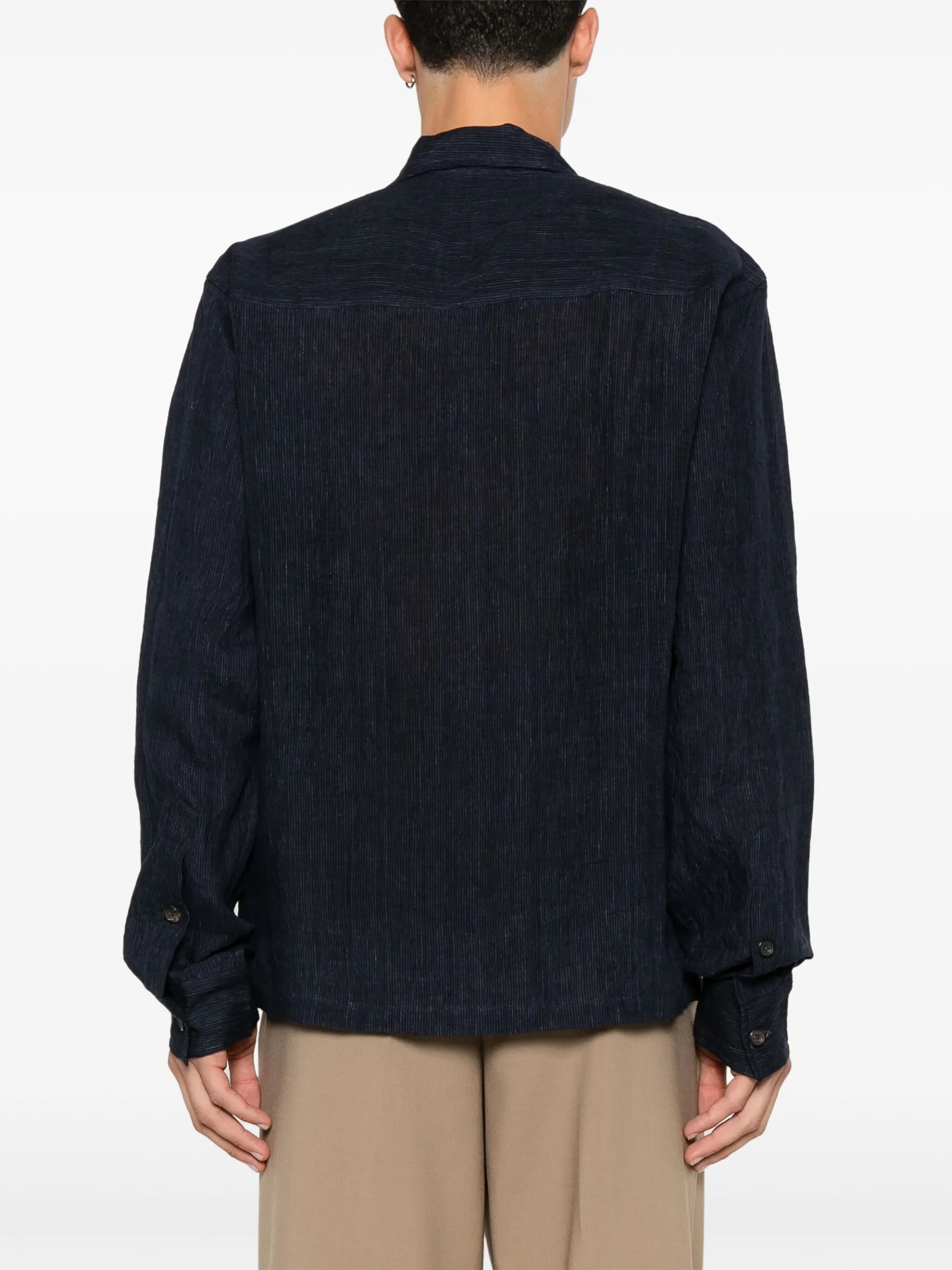 pearl-detail shirt