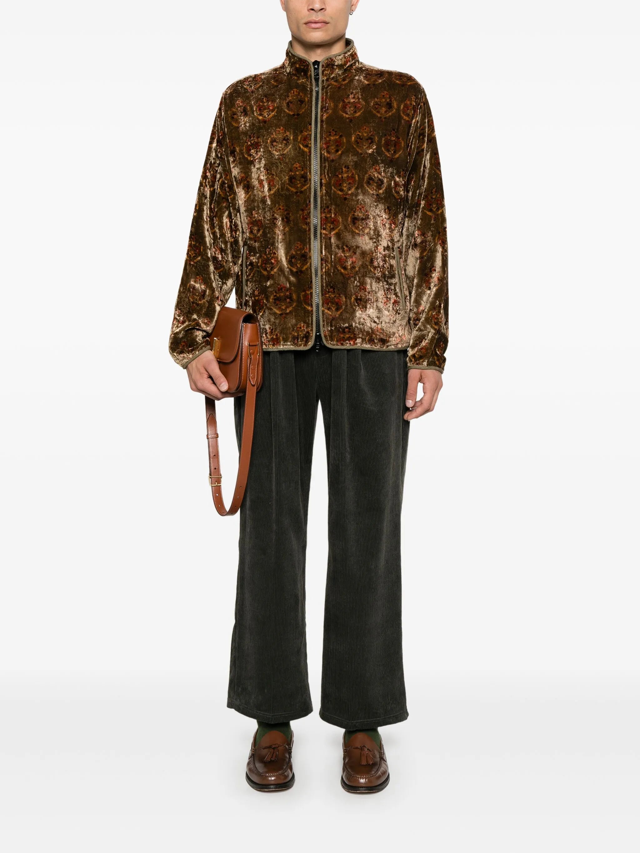 crushed-velvet jacket
