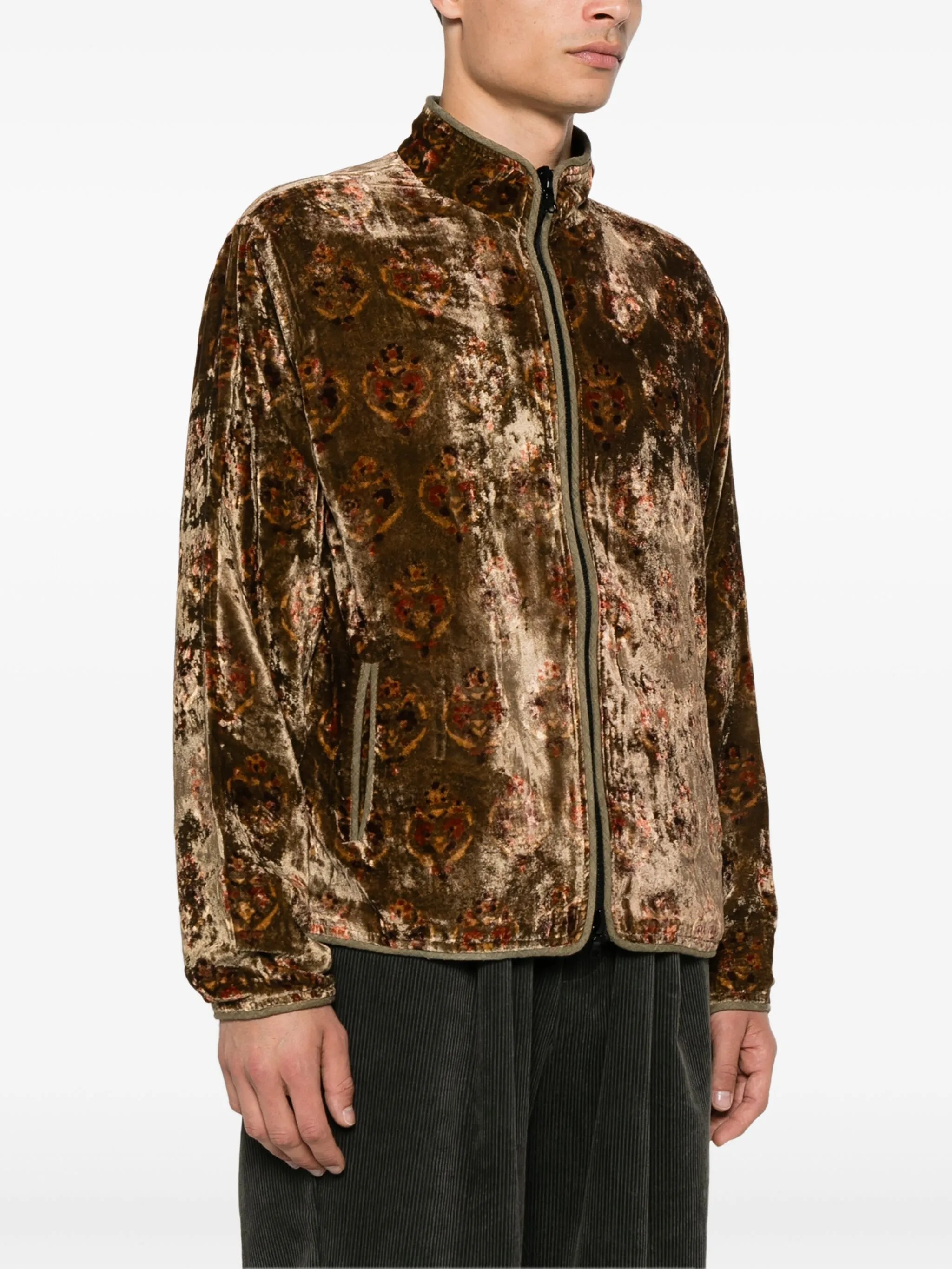 crushed-velvet jacket