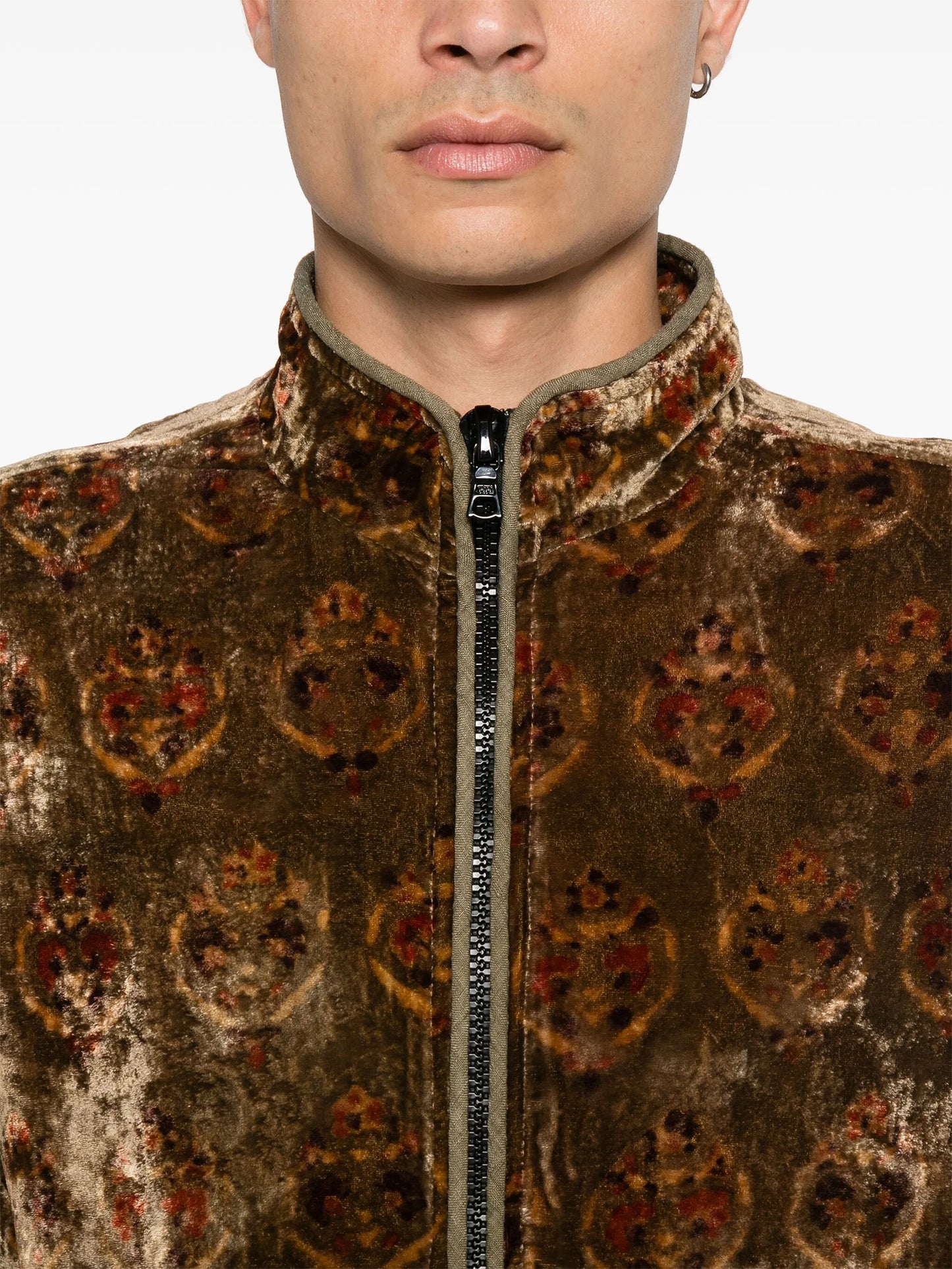 crushed-velvet jacket