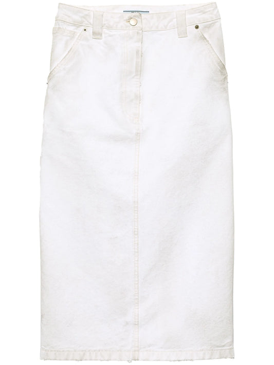 old canvas pencil skirt