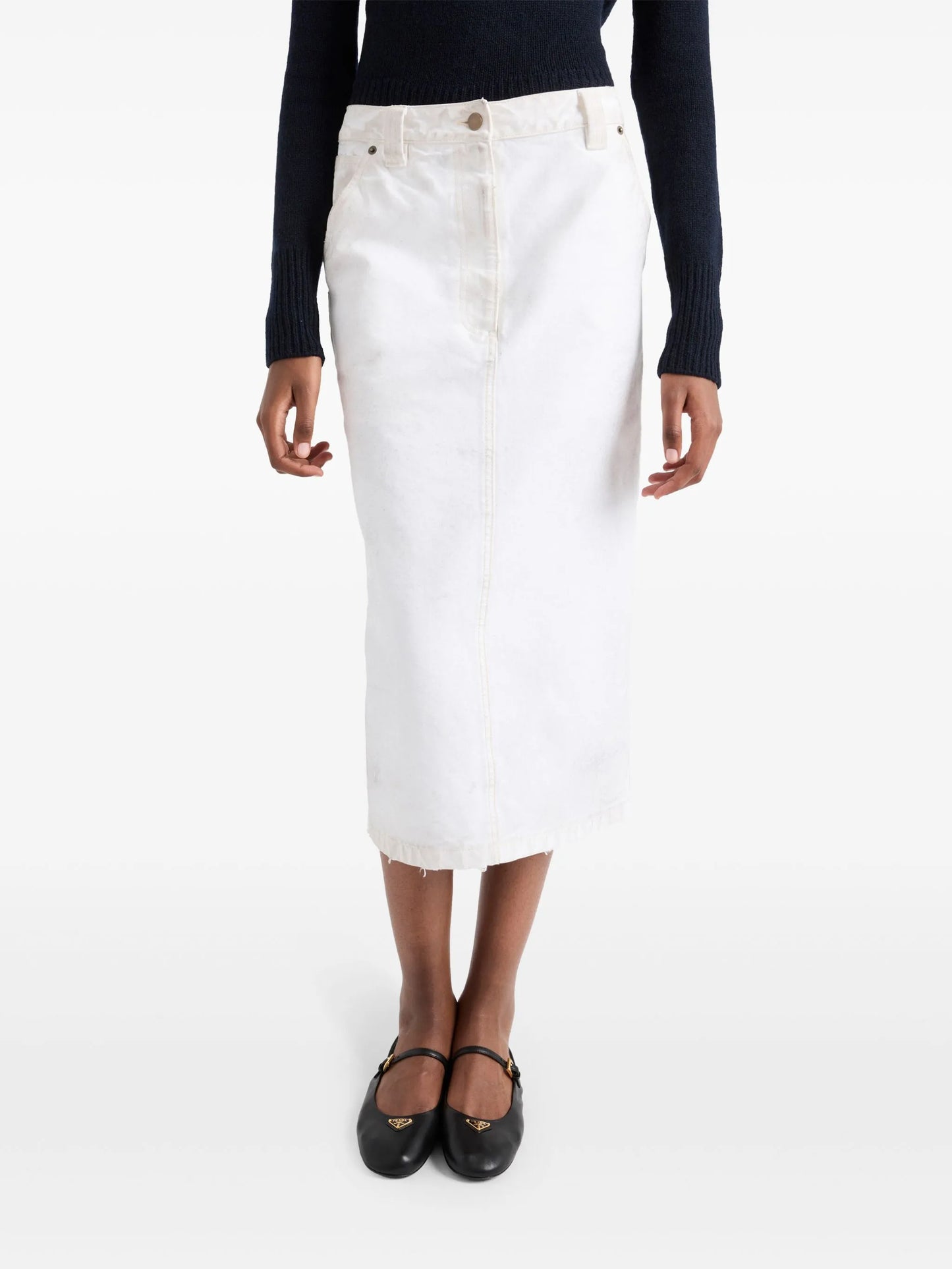 old canvas pencil skirt