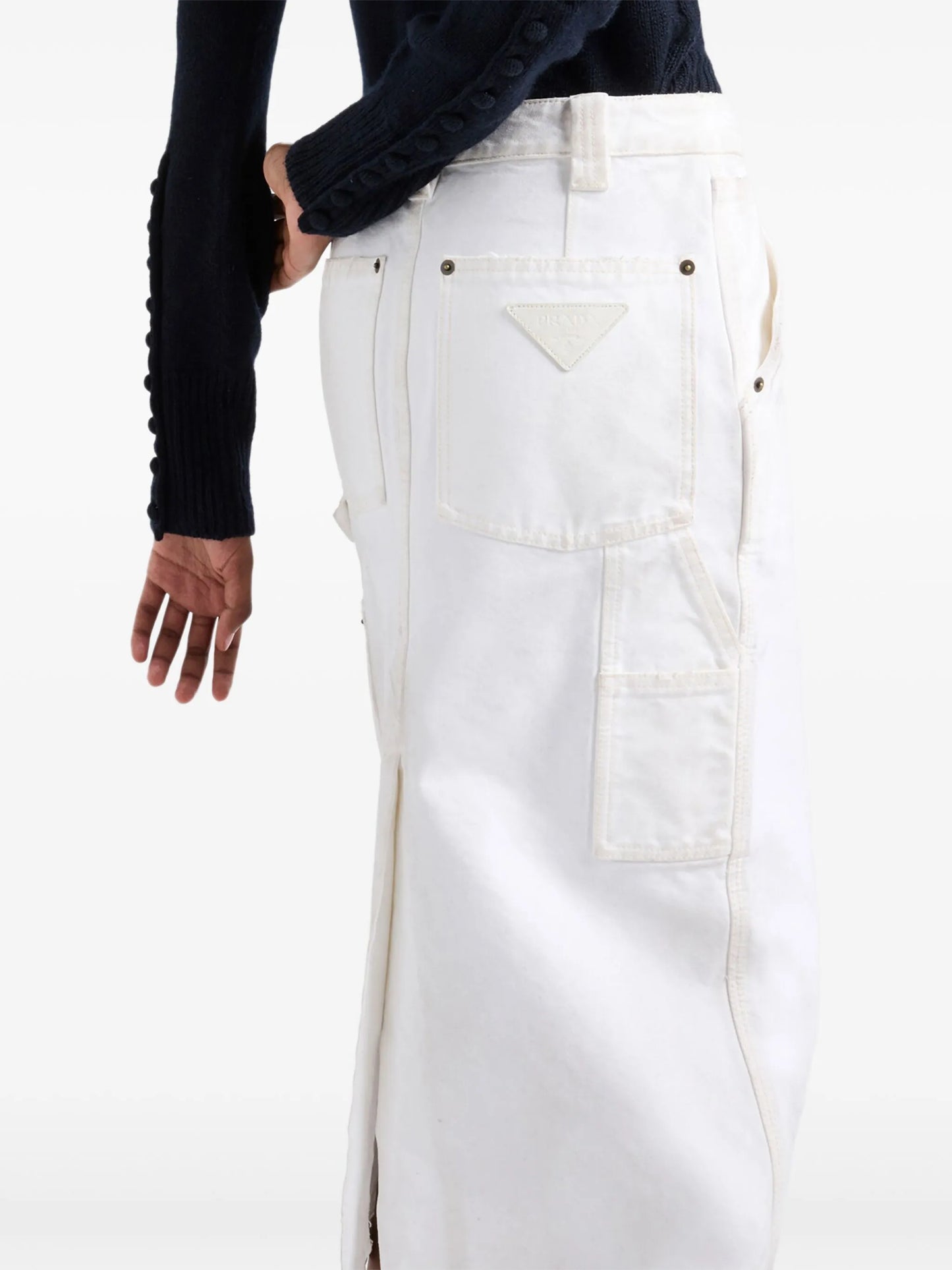 old canvas pencil skirt