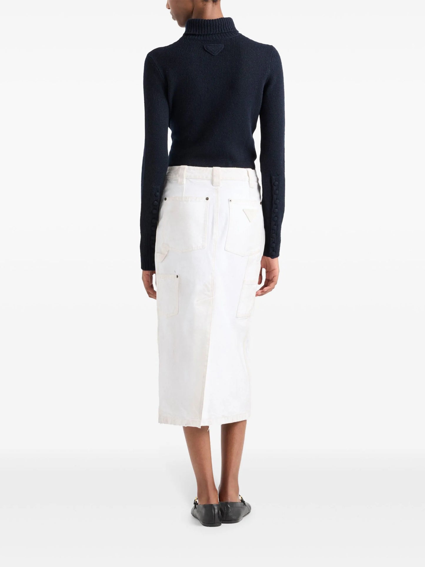 old canvas pencil skirt