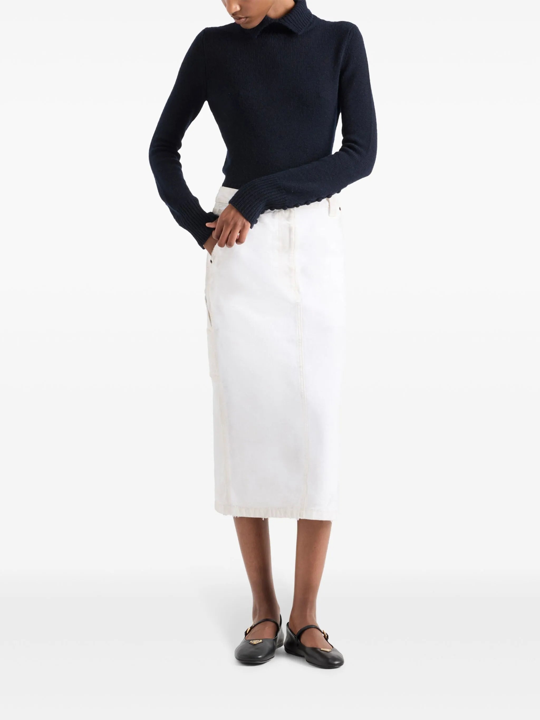 old canvas pencil skirt