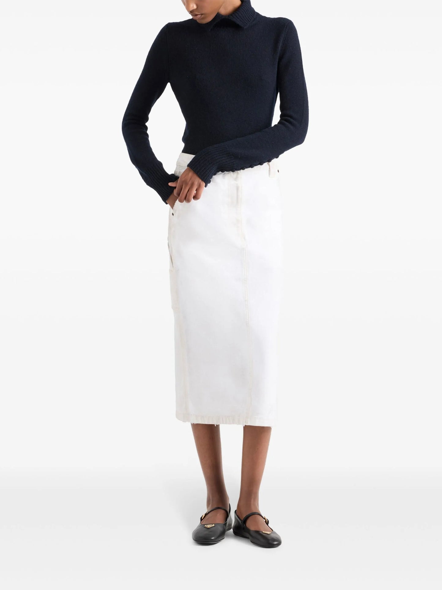 old canvas pencil skirt