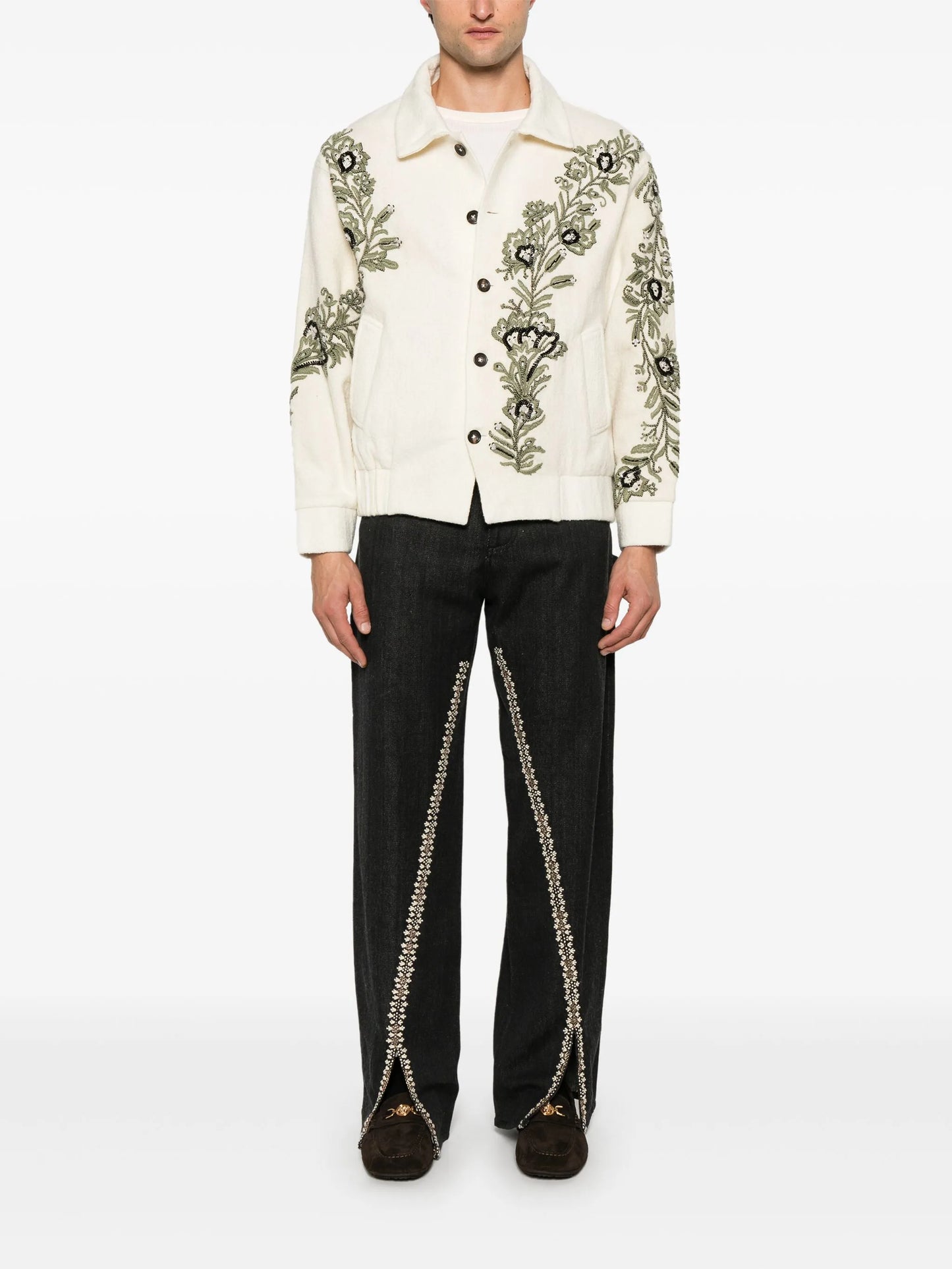 hand-embroidered floral jacket