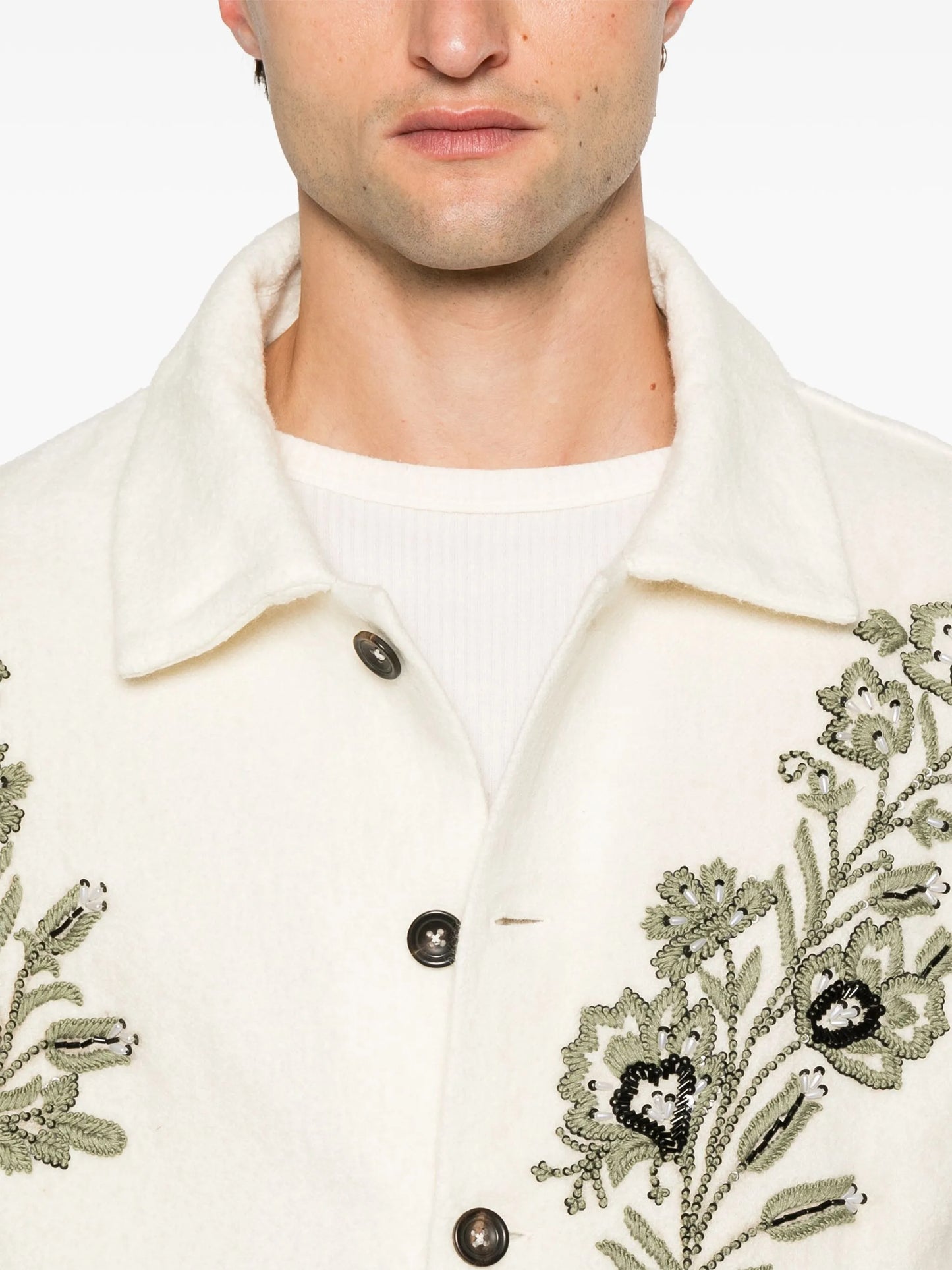 hand-embroidered floral jacket