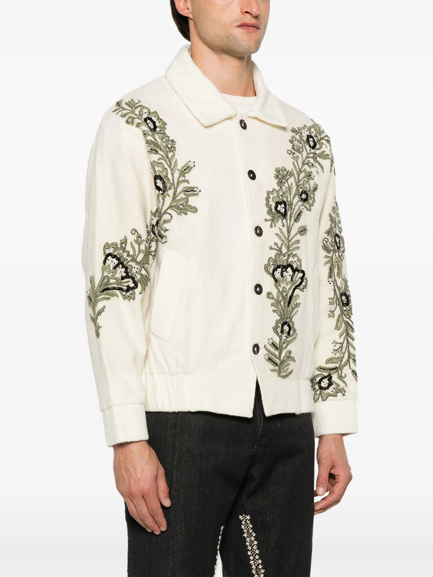 hand-embroidered floral jacket