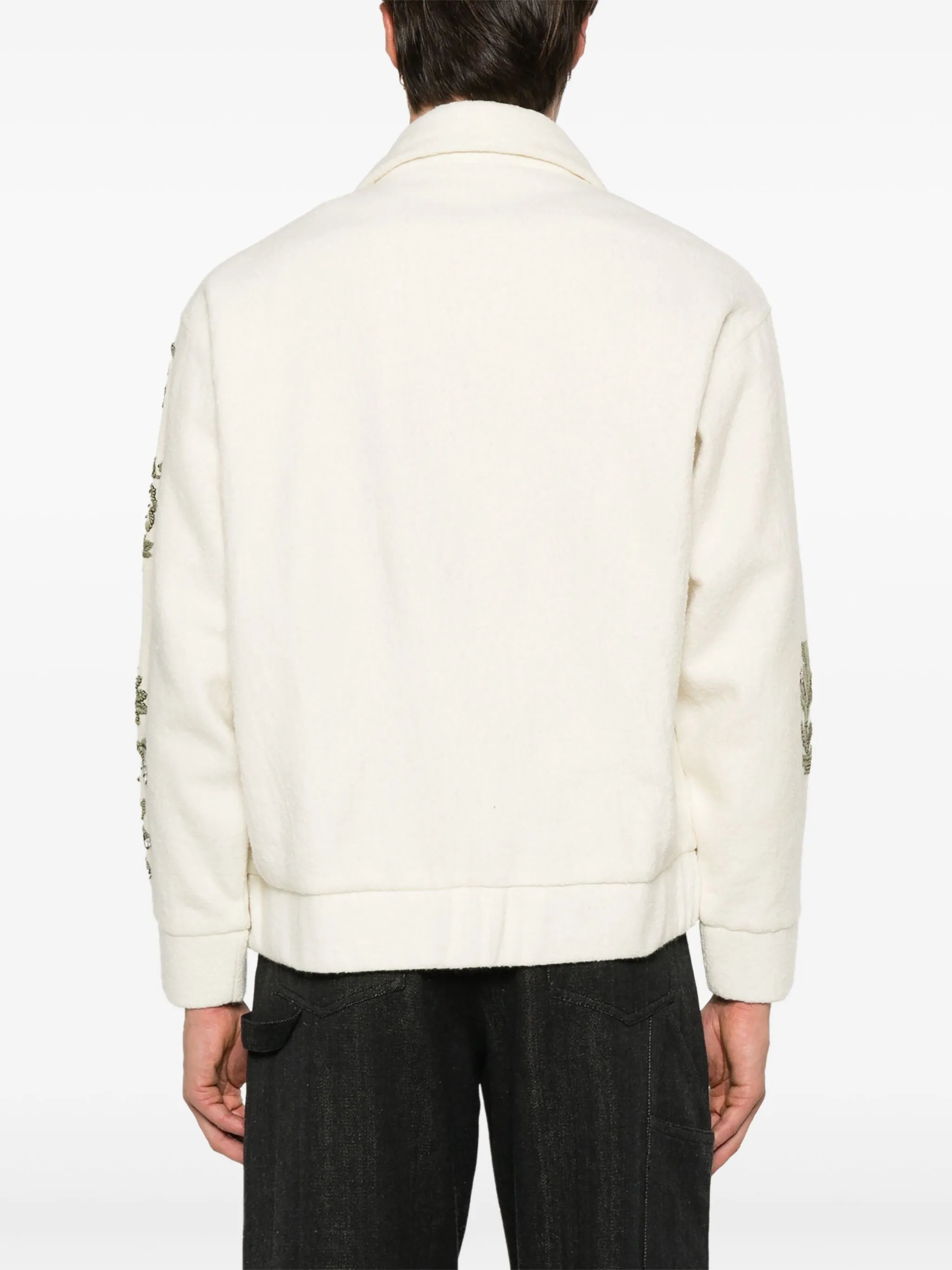 hand-embroidered floral jacket