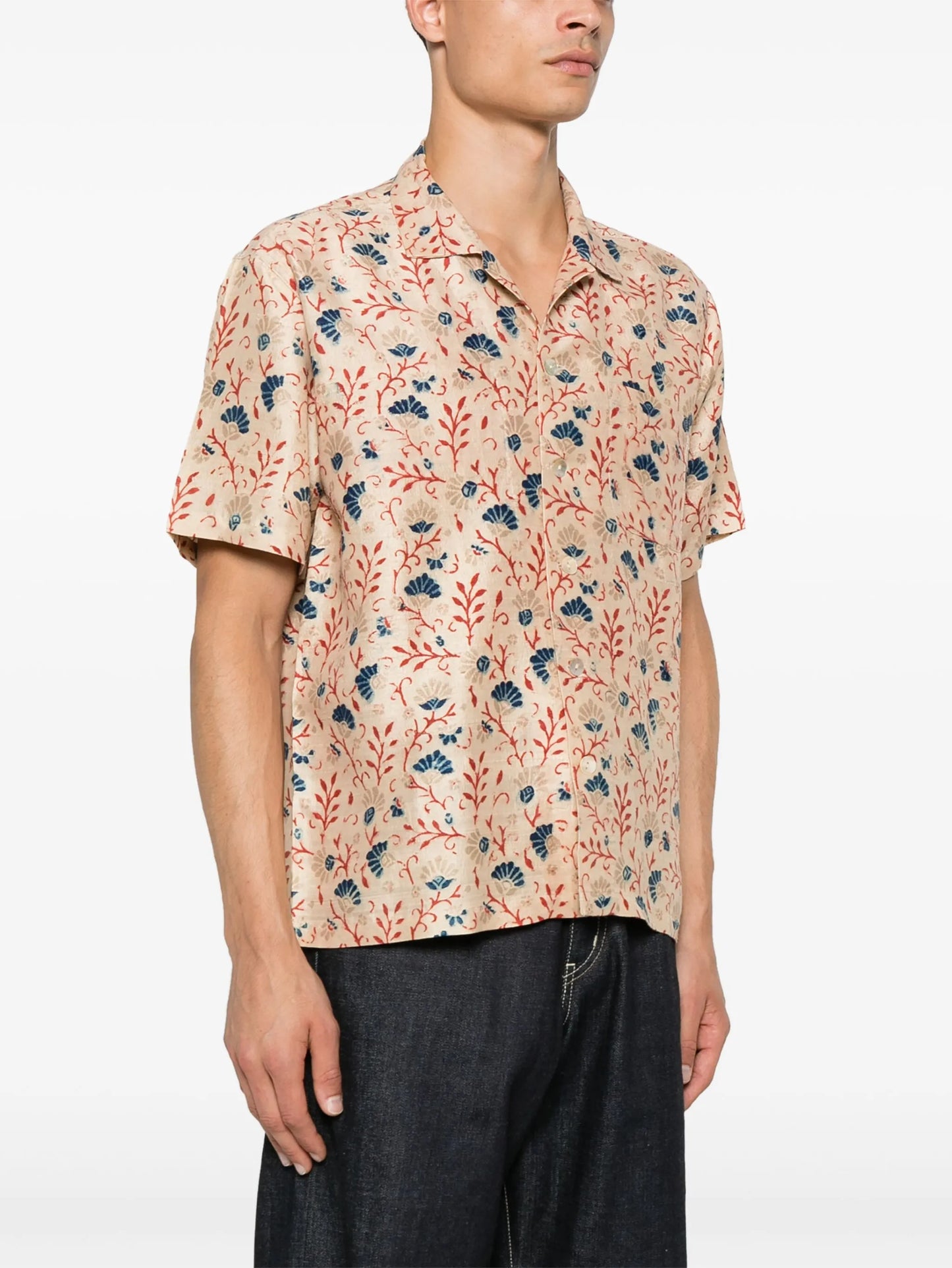 floral-print shirt
