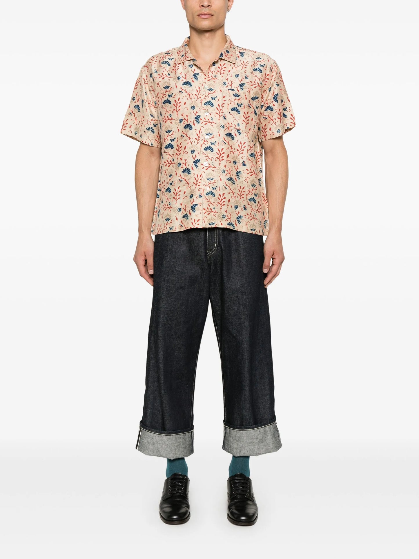 floral-print shirt
