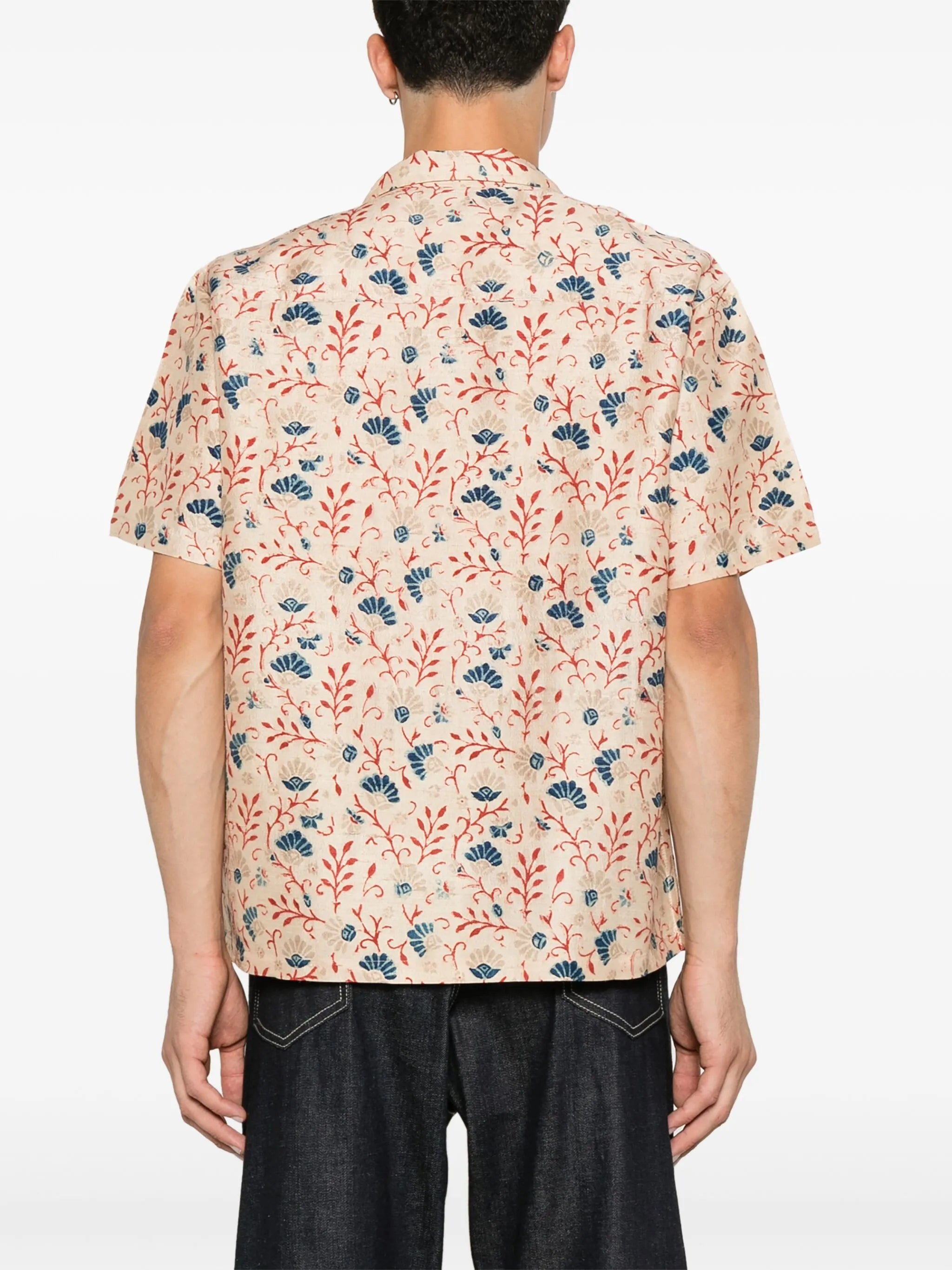 floral-print shirt