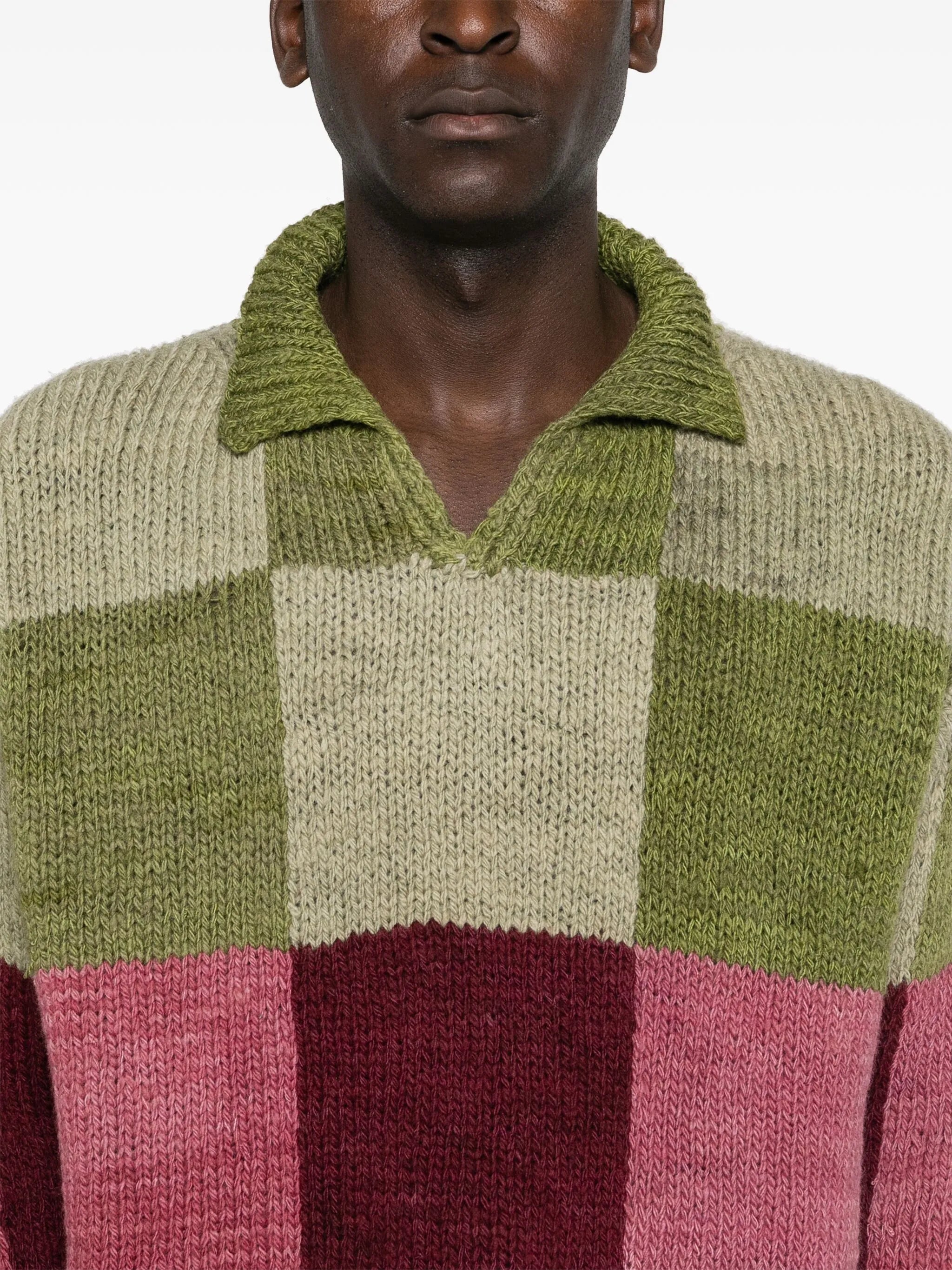 checked sweater