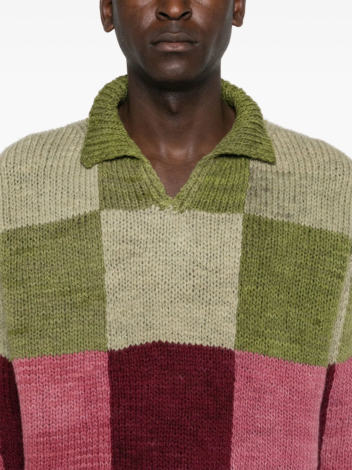 checked sweater