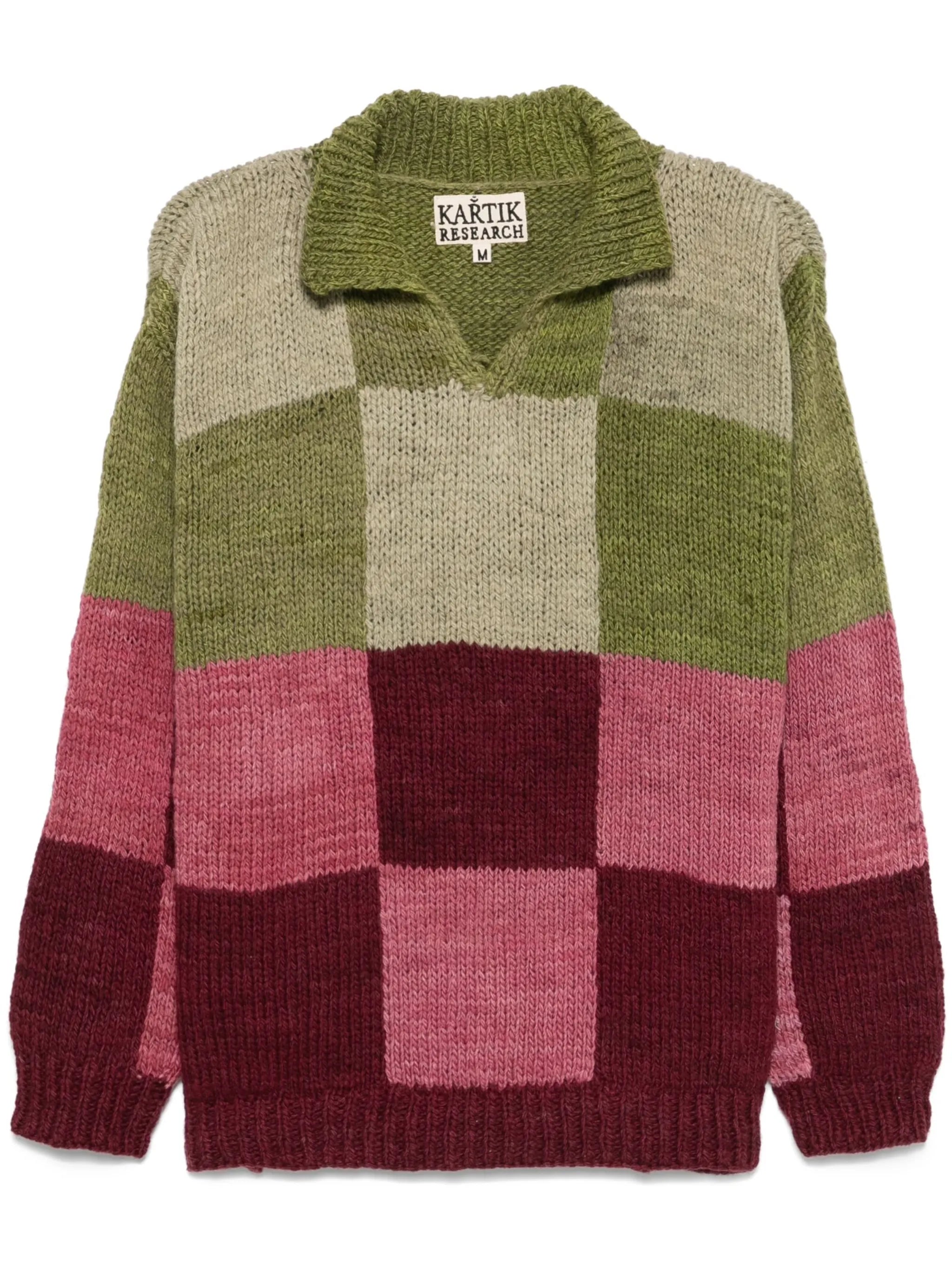 checked sweater
