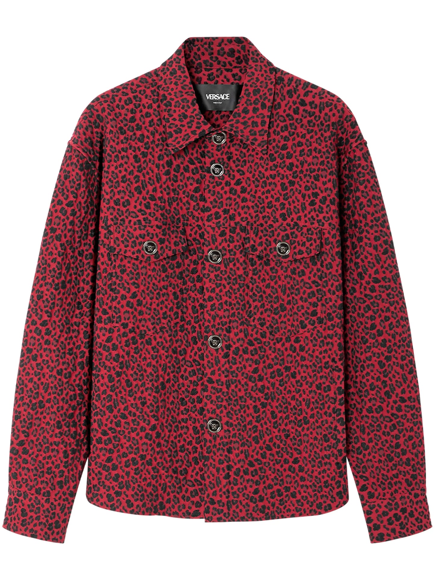 leopard-jacquard jacket