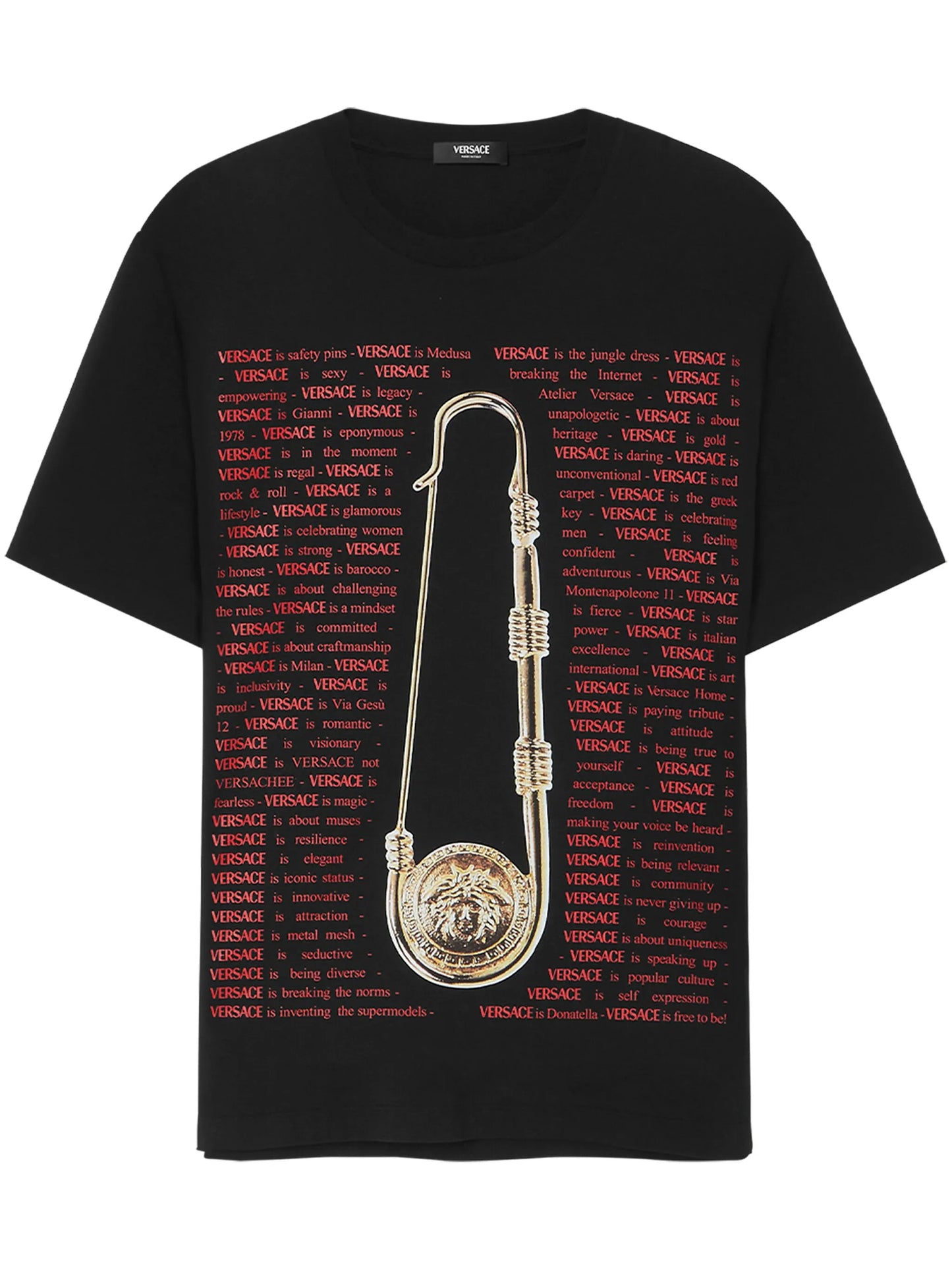 Medusa Safety Pin-print cotton T-shirt