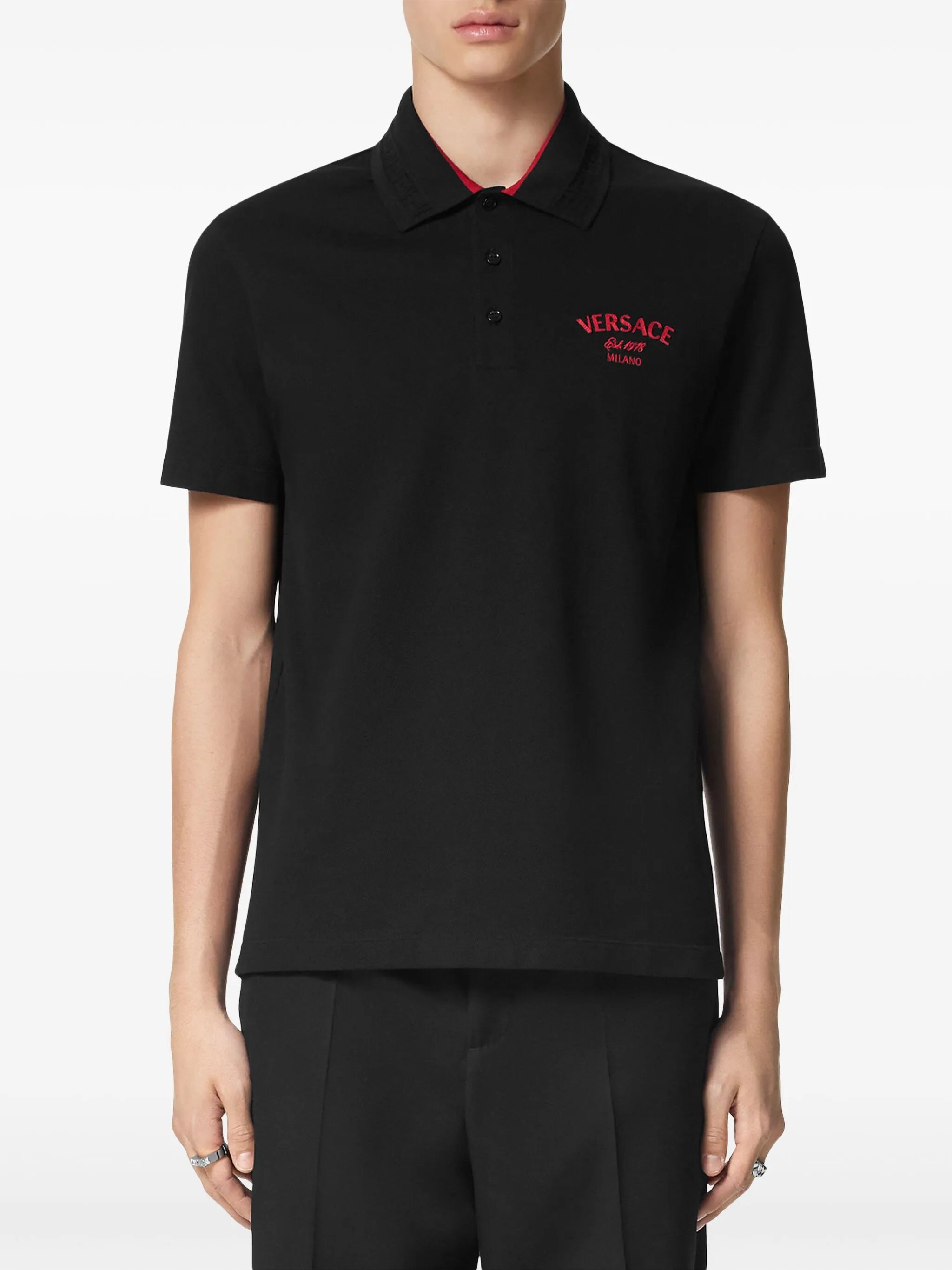 logo-embroidered polo shirt