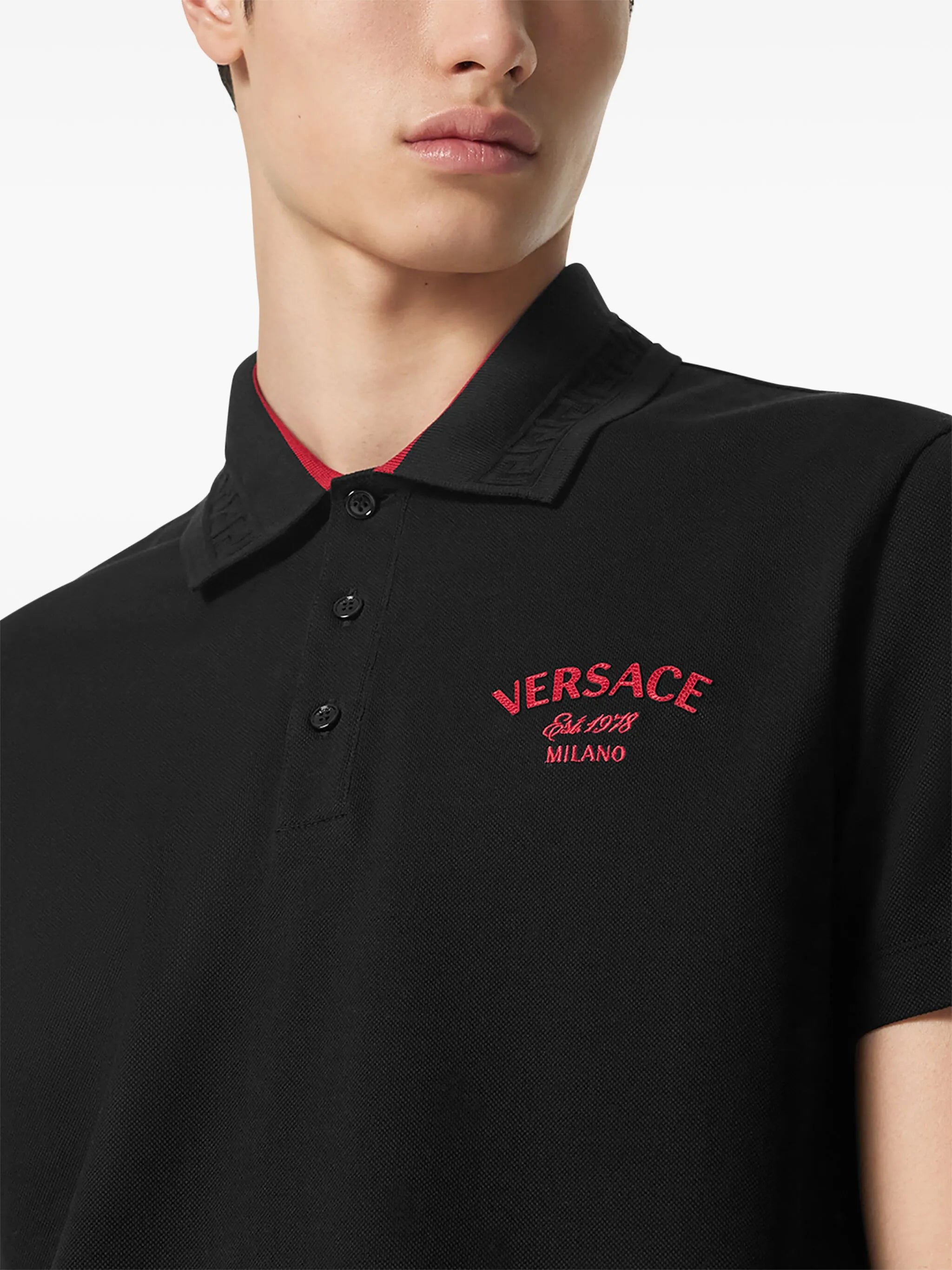logo-embroidered polo shirt