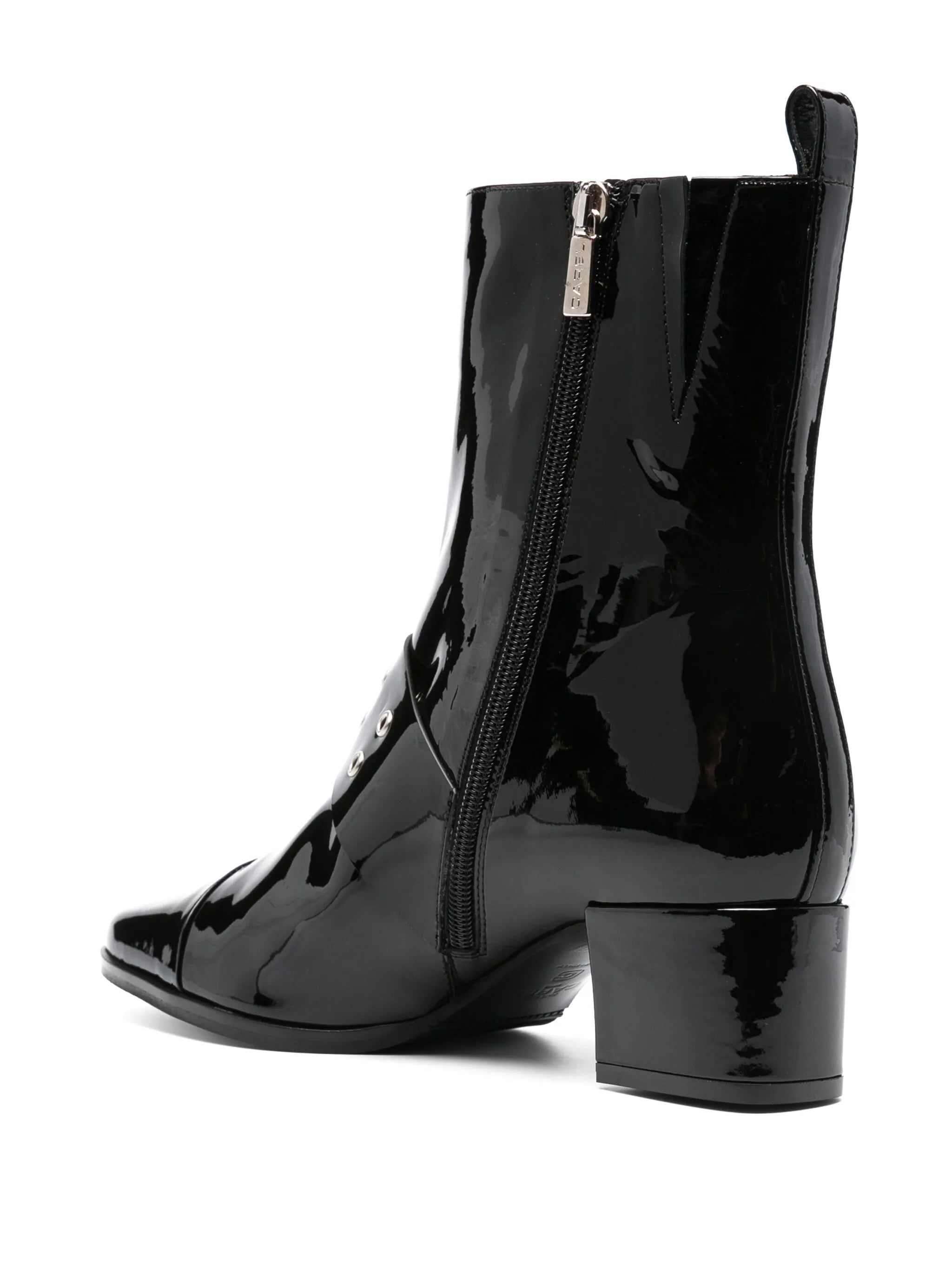 50mm decorative-buckle ankle boots
