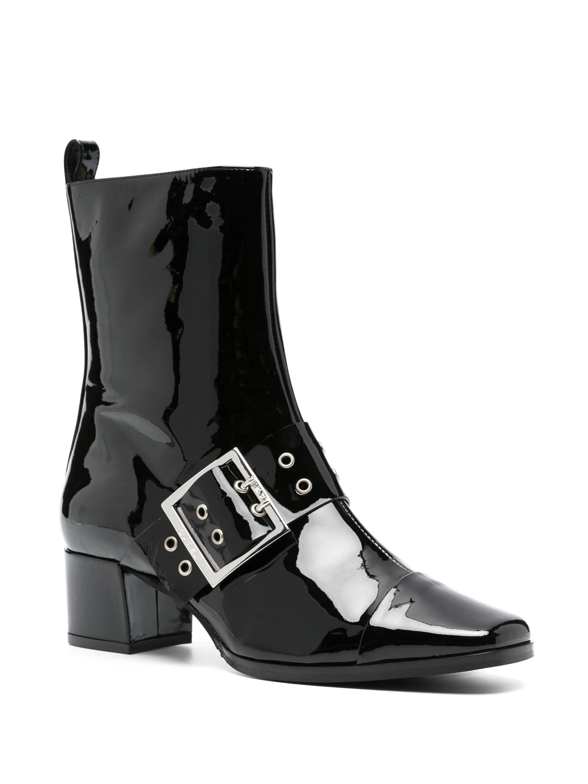 50mm decorative-buckle ankle boots