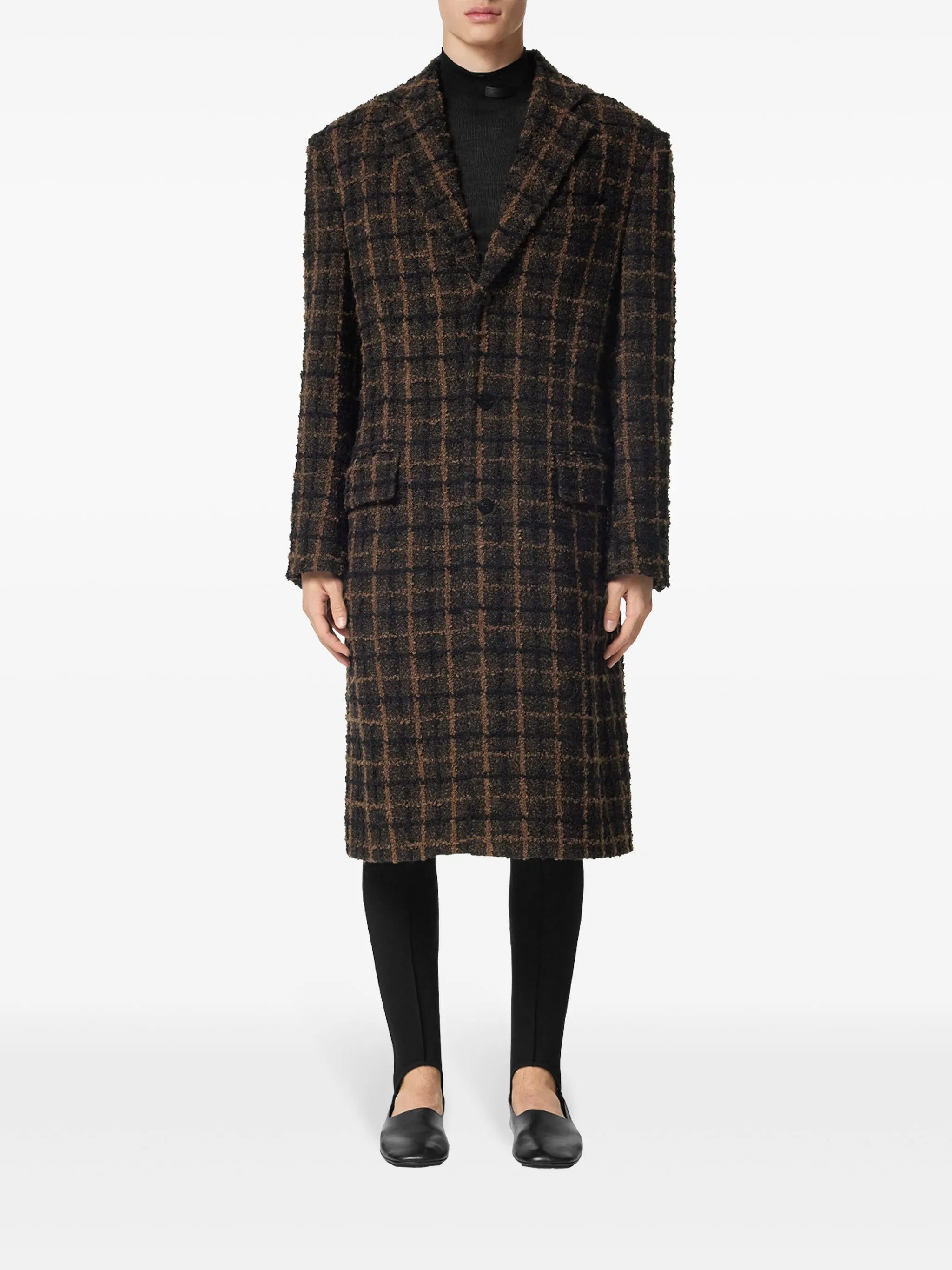 tweed single-breast coat