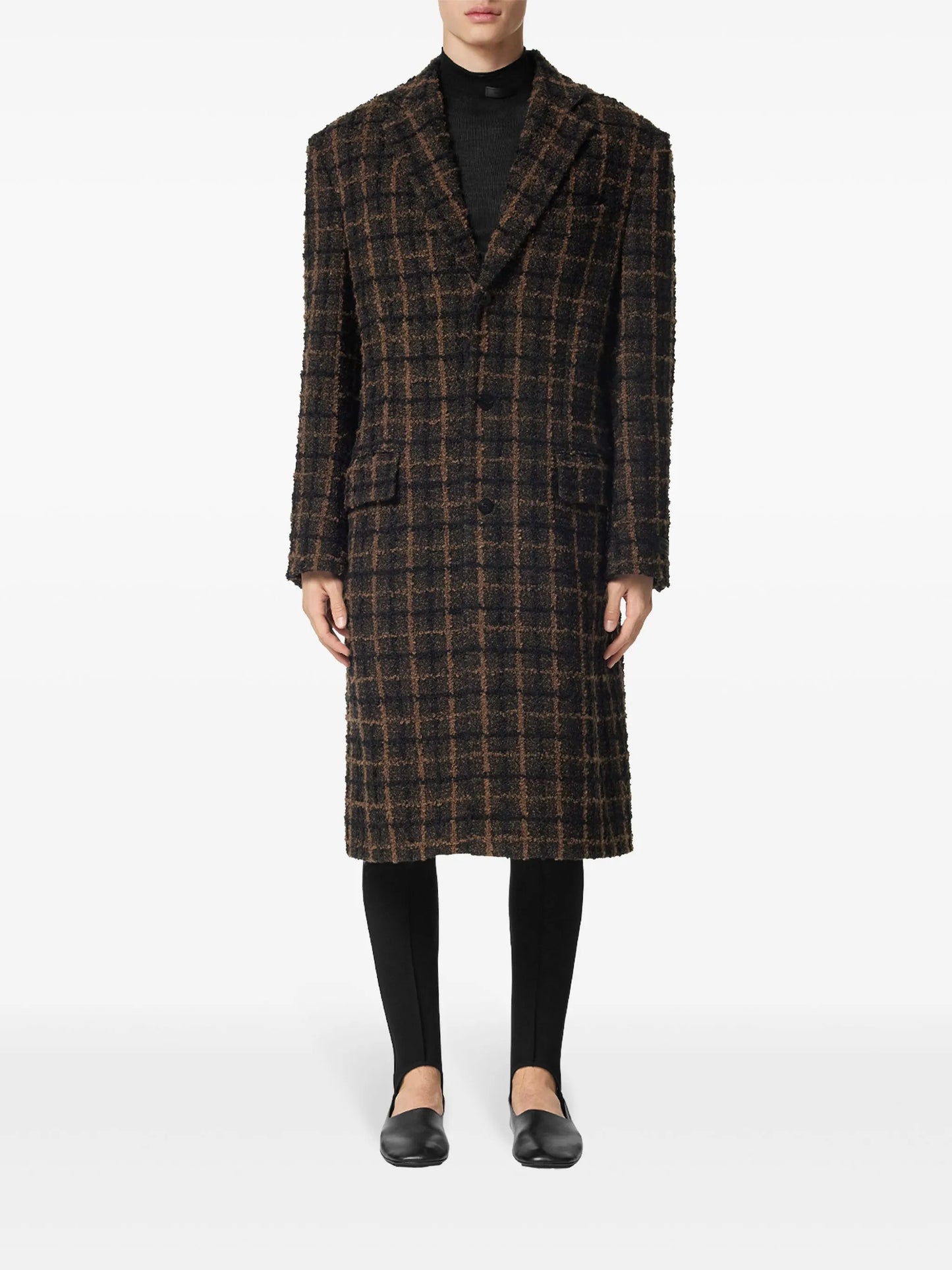 tweed single-breast coat