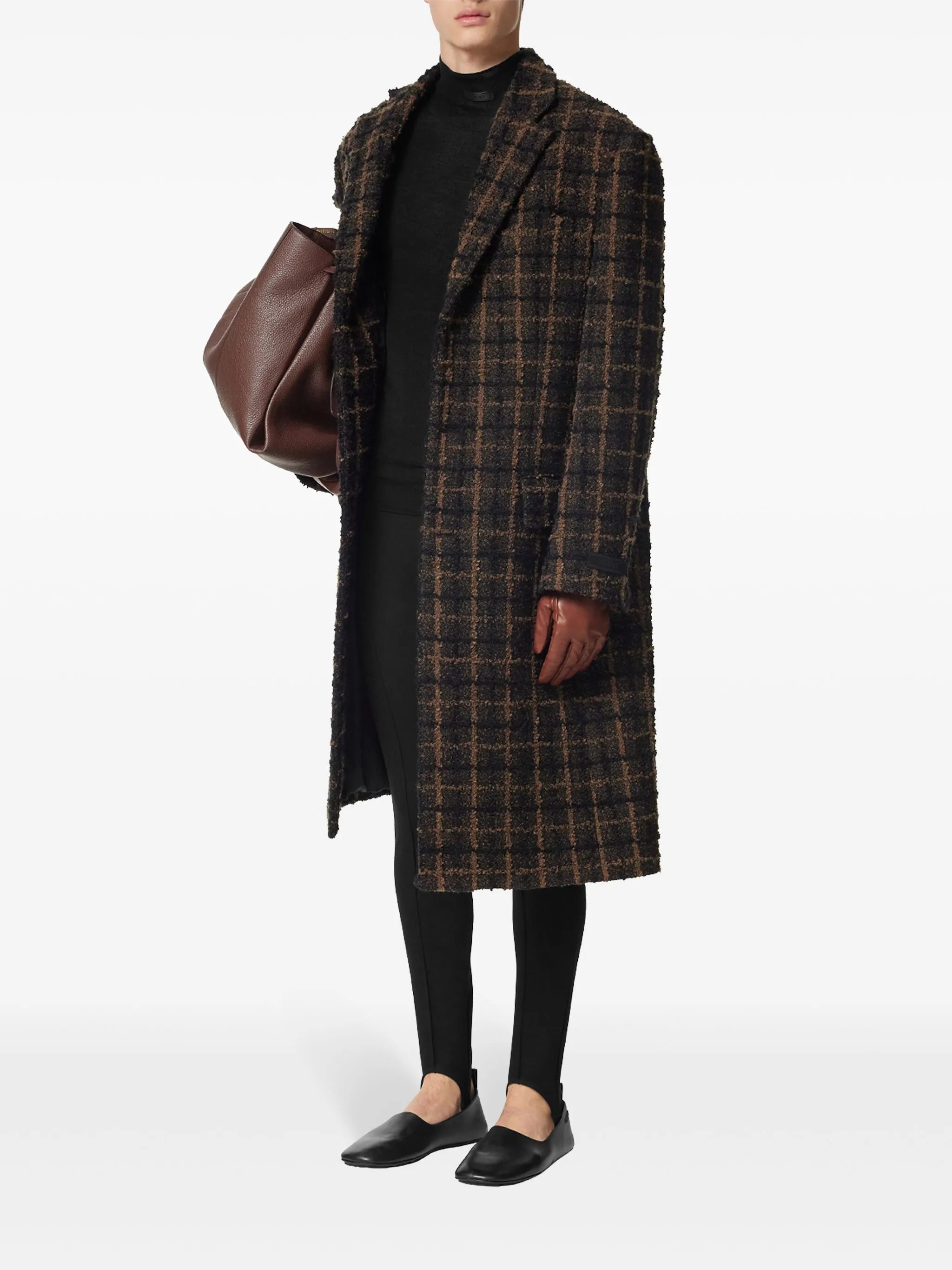 tweed single-breast coat