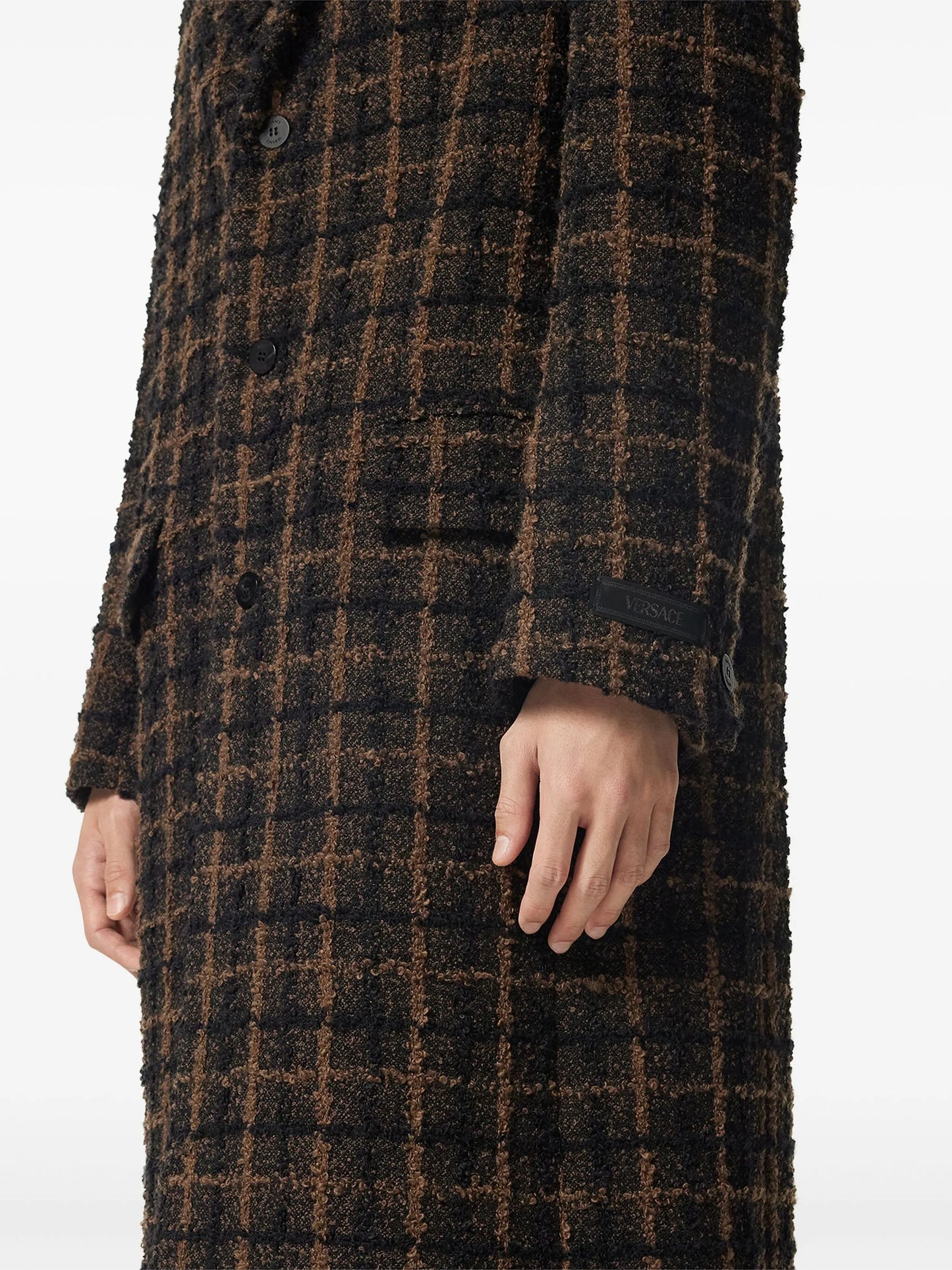 tweed single-breast coat