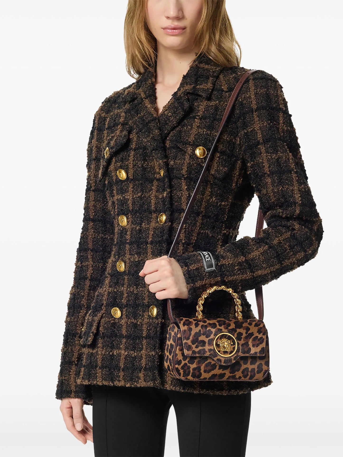 La Medusa leopard-print mini bag