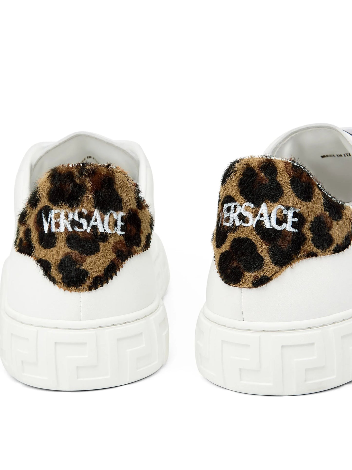 Greca leopard-embroidered sneakers