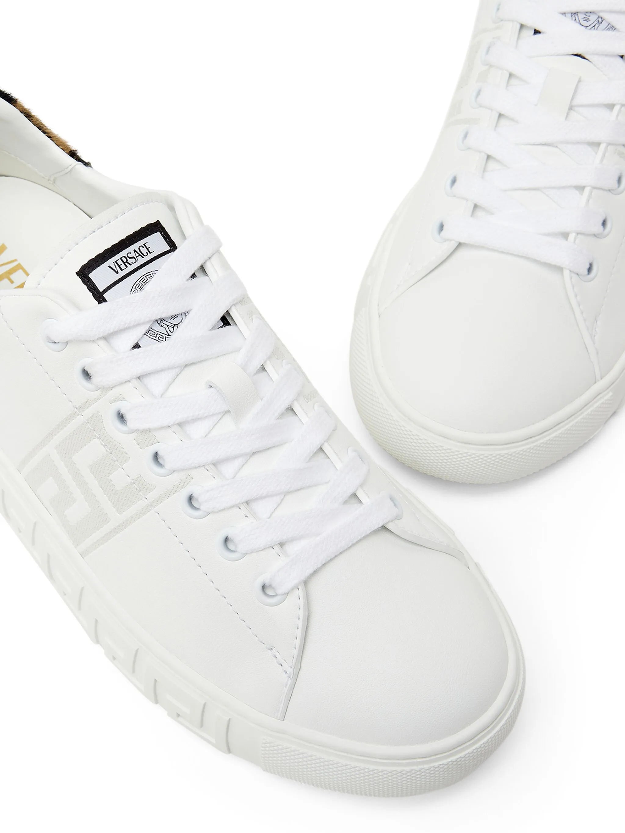 Greca leopard-embroidered sneakers