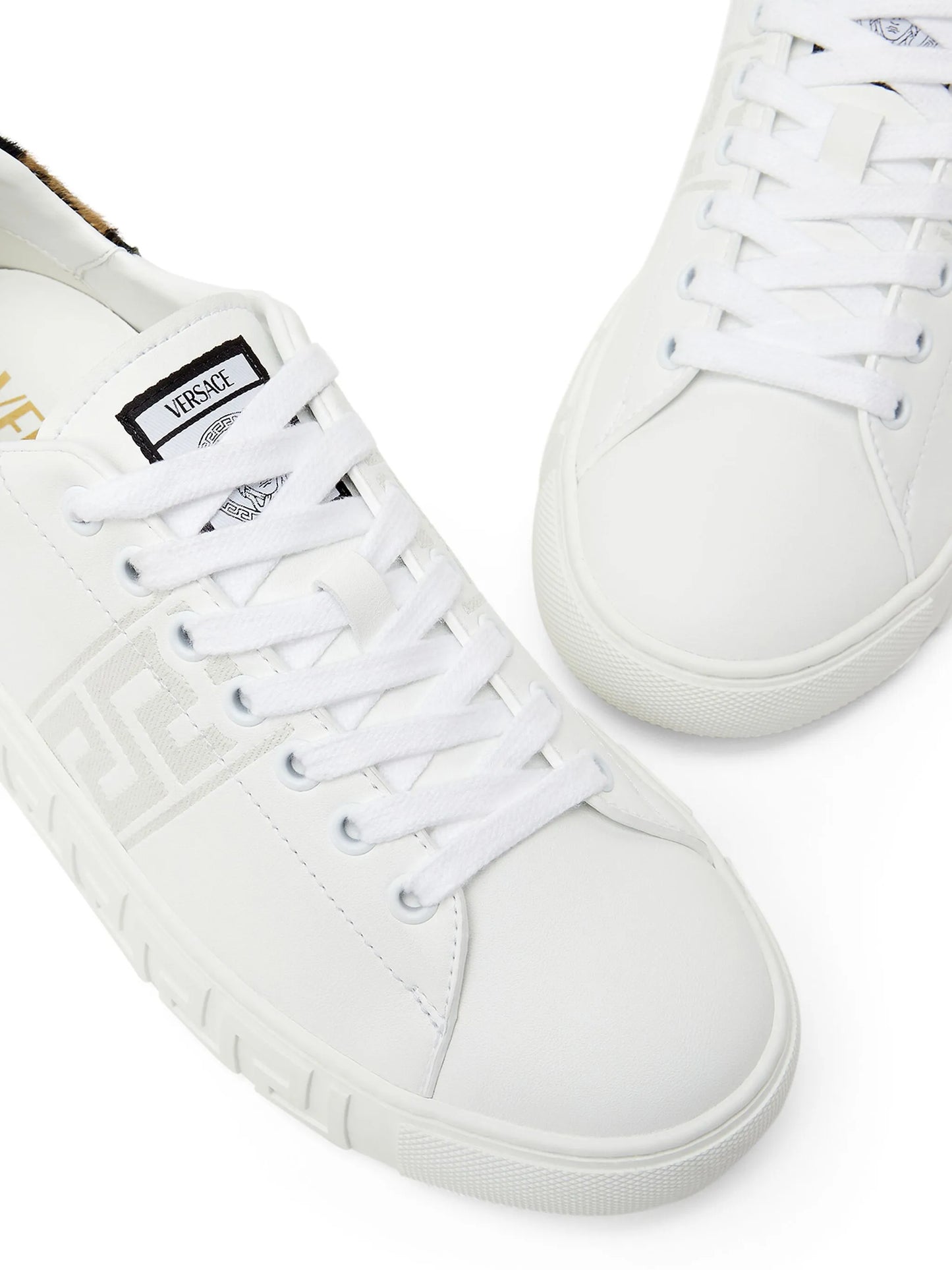 Greca leopard-embroidered sneakers