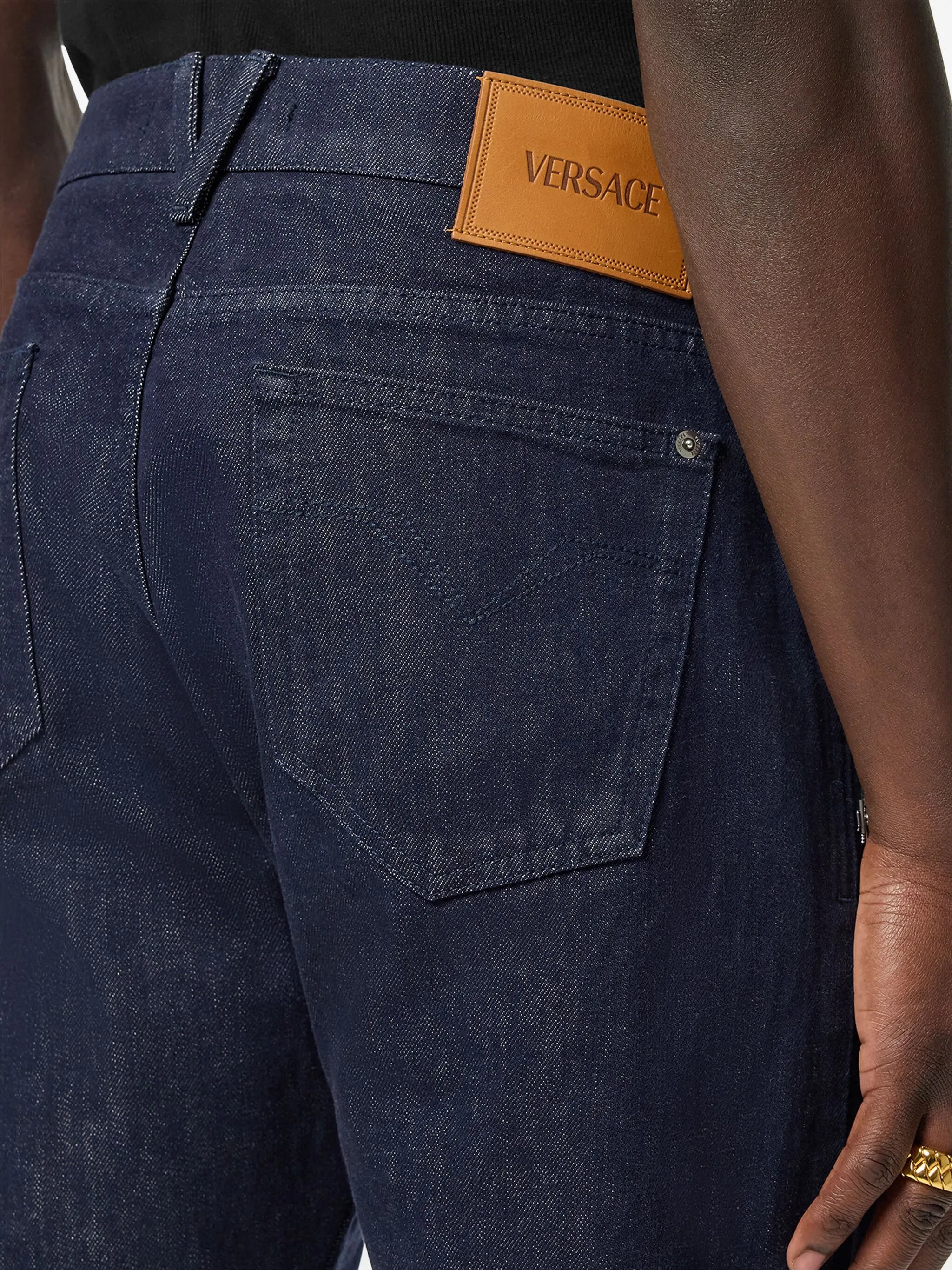 logo-patch jeans