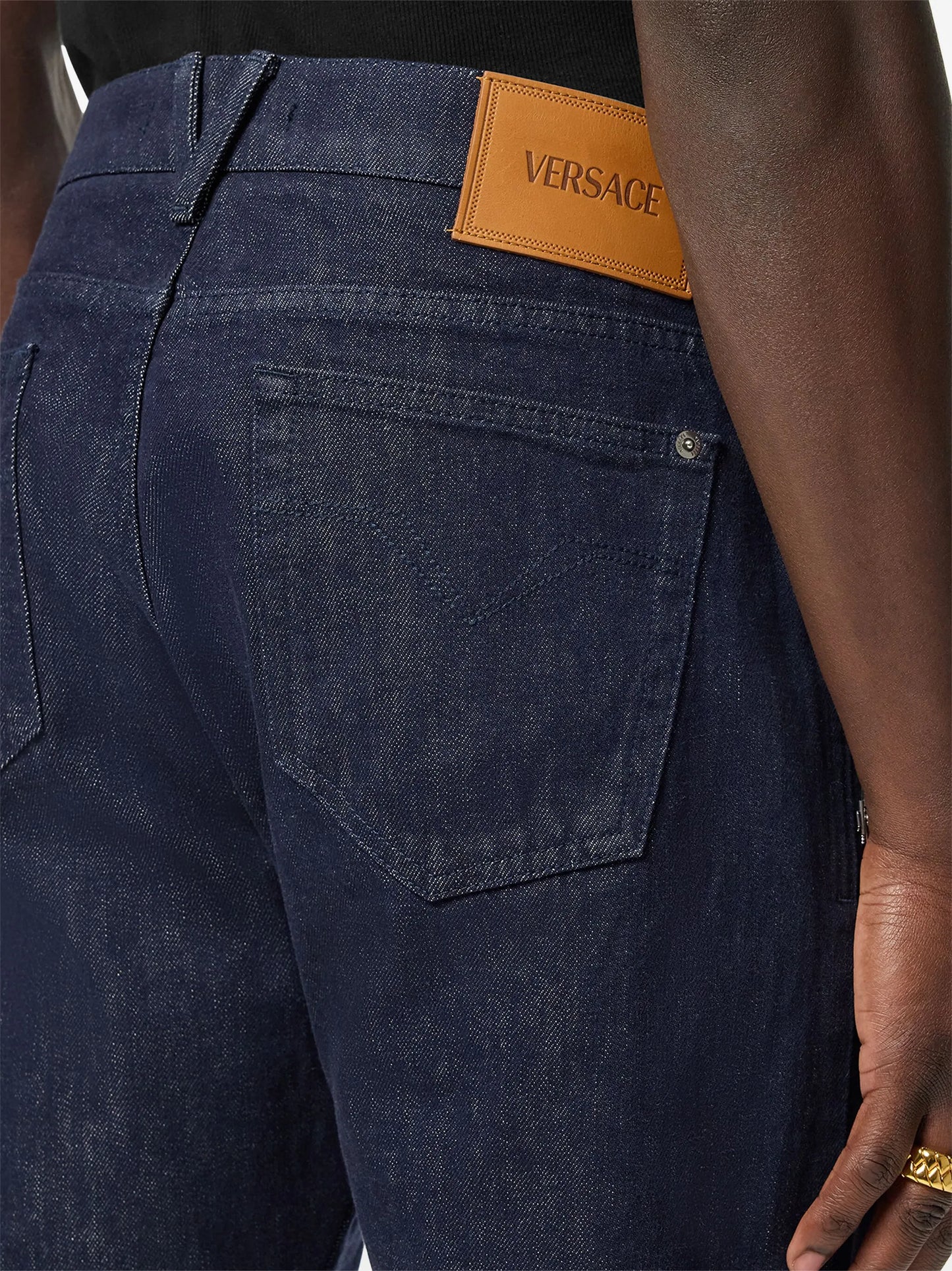 logo-patch jeans