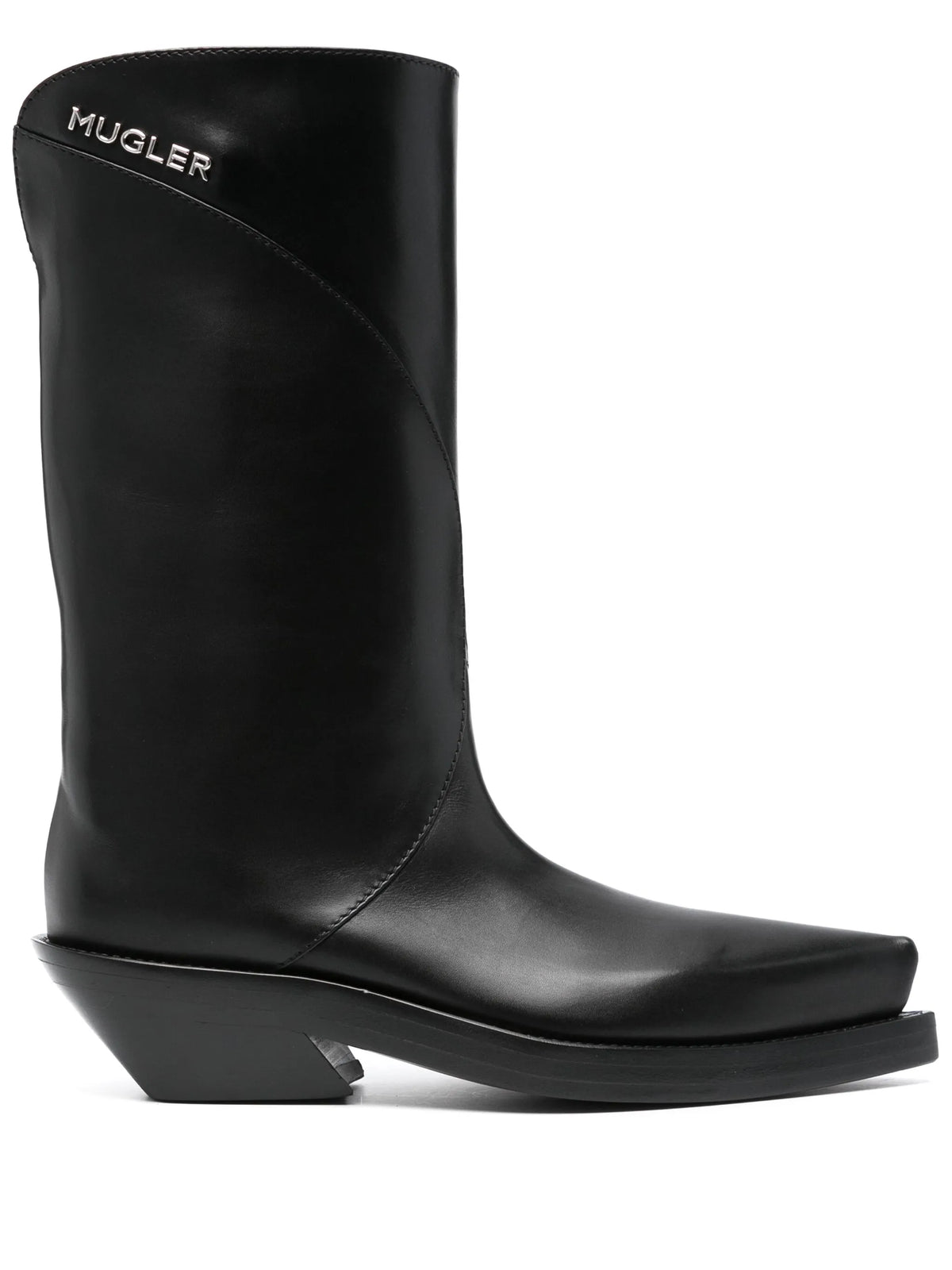 logo-lettering boots