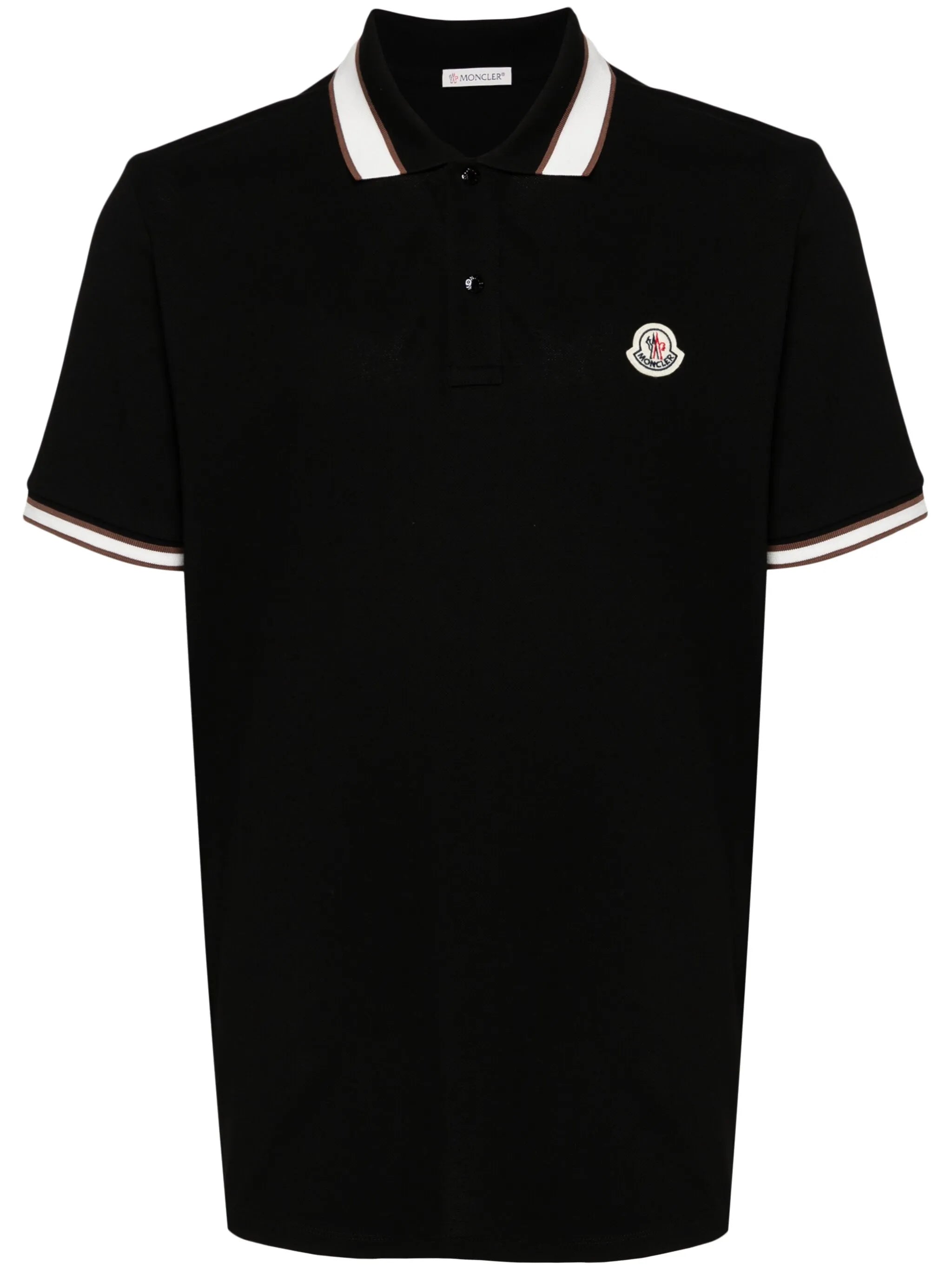 logo-patch polo shirt